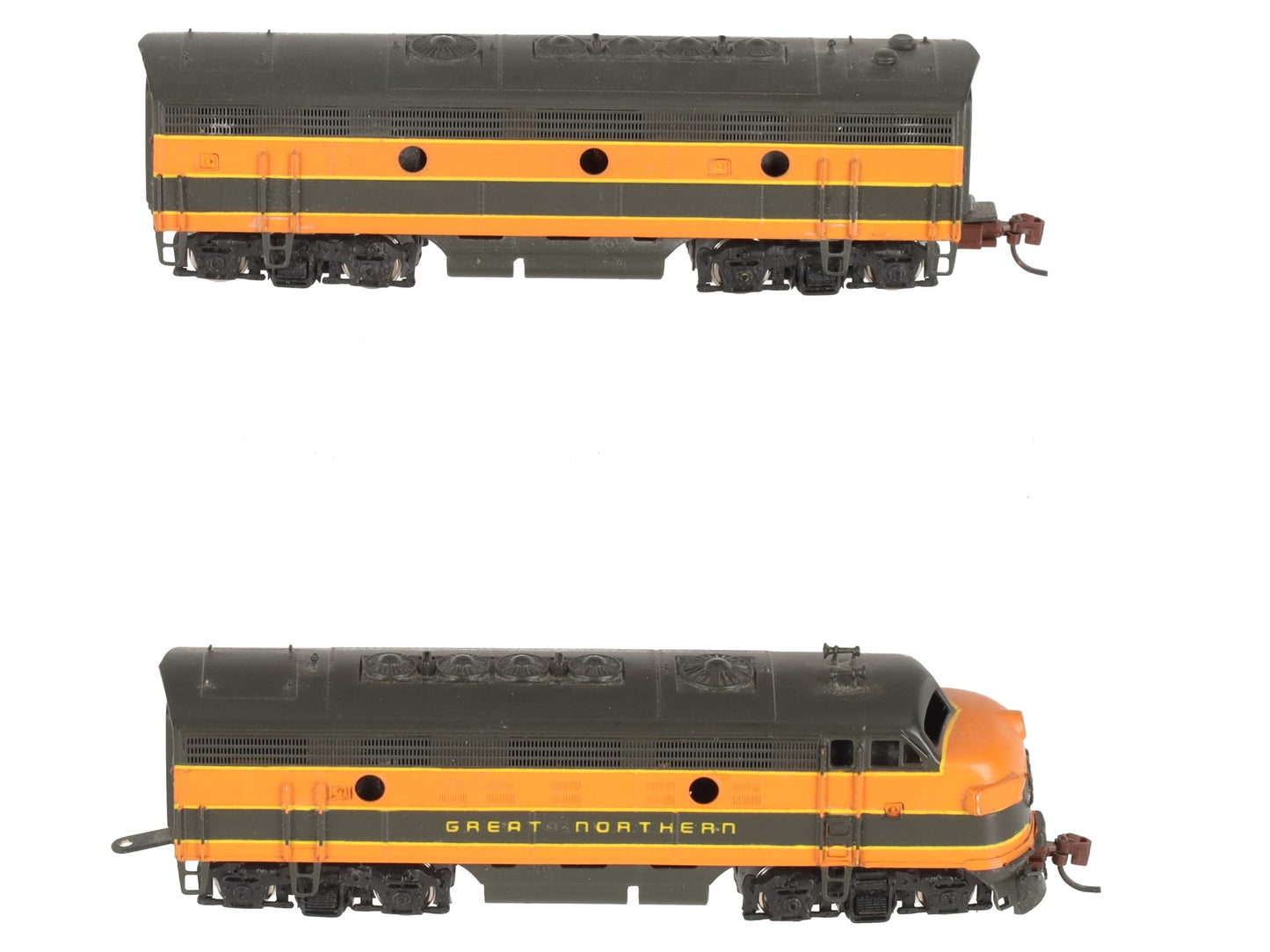 Hallmark Models N Scale BRASS Great Northern EMD F9 A/B Locomotive (Set of 2) EX/Box