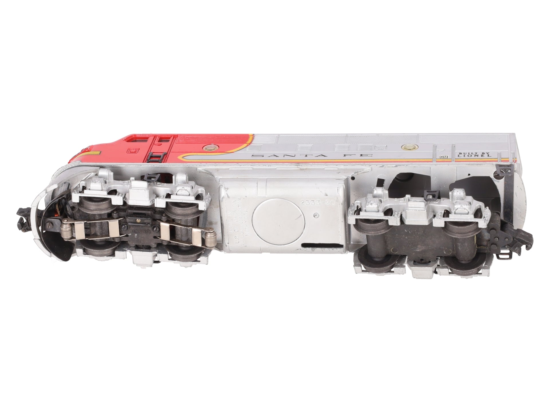 Lionel 2343T Vintage O Santa Fe F3 A Non-Powered Dummy Diesel Locomotive/Box