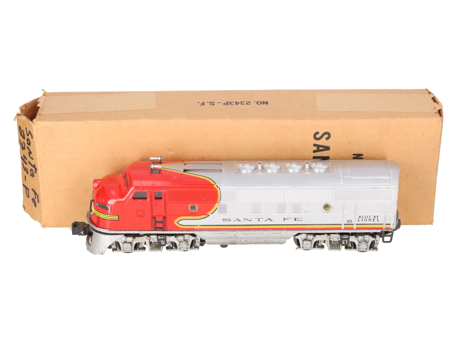 Lionel 2343P Vintage O Santa Fe F3 Powered A Unit Diesel Locomotive VG