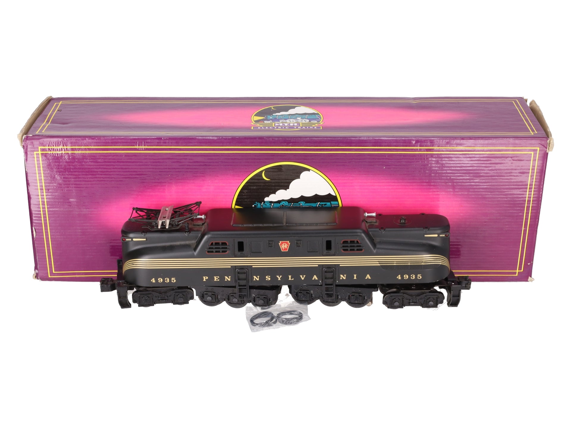MTH 20-5105-0 Pennsylvania Green Gold 5-Stripe GG-1 Electric Locomotive #4935 EX/Box