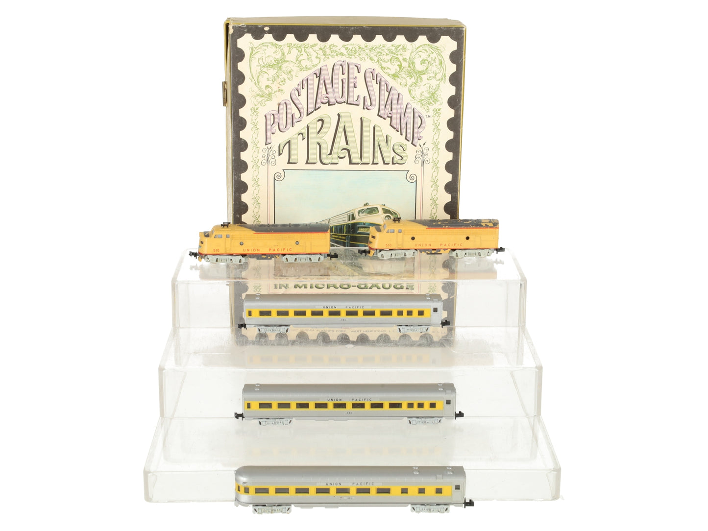 Aurora 4804 N Scale Transcontinental Express Union Pacific Set (Set of 5) VG/Box