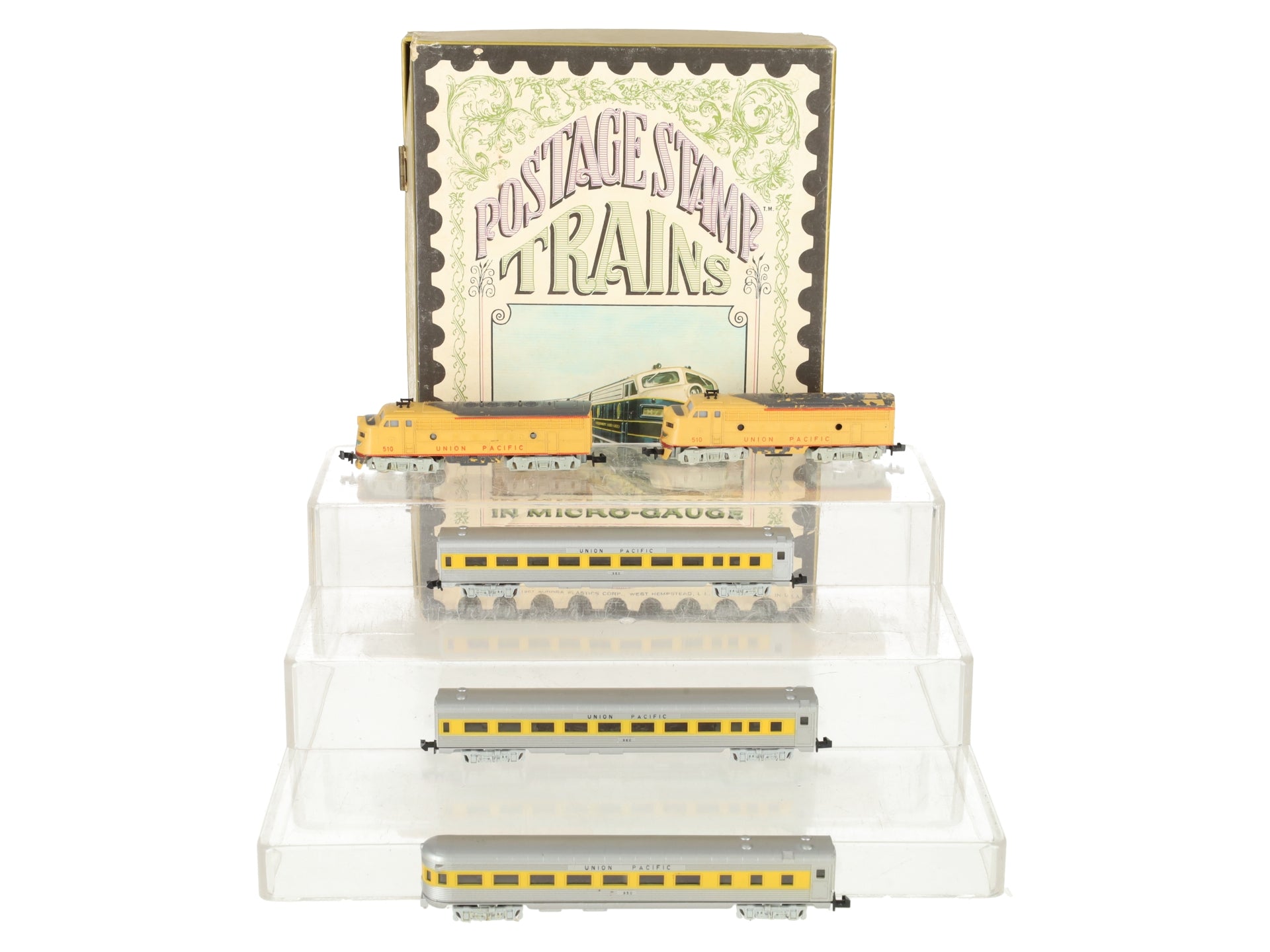 Aurora 4804 N Scale Transcontinental Express Union Pacific Set (Set of 5) VG/Box