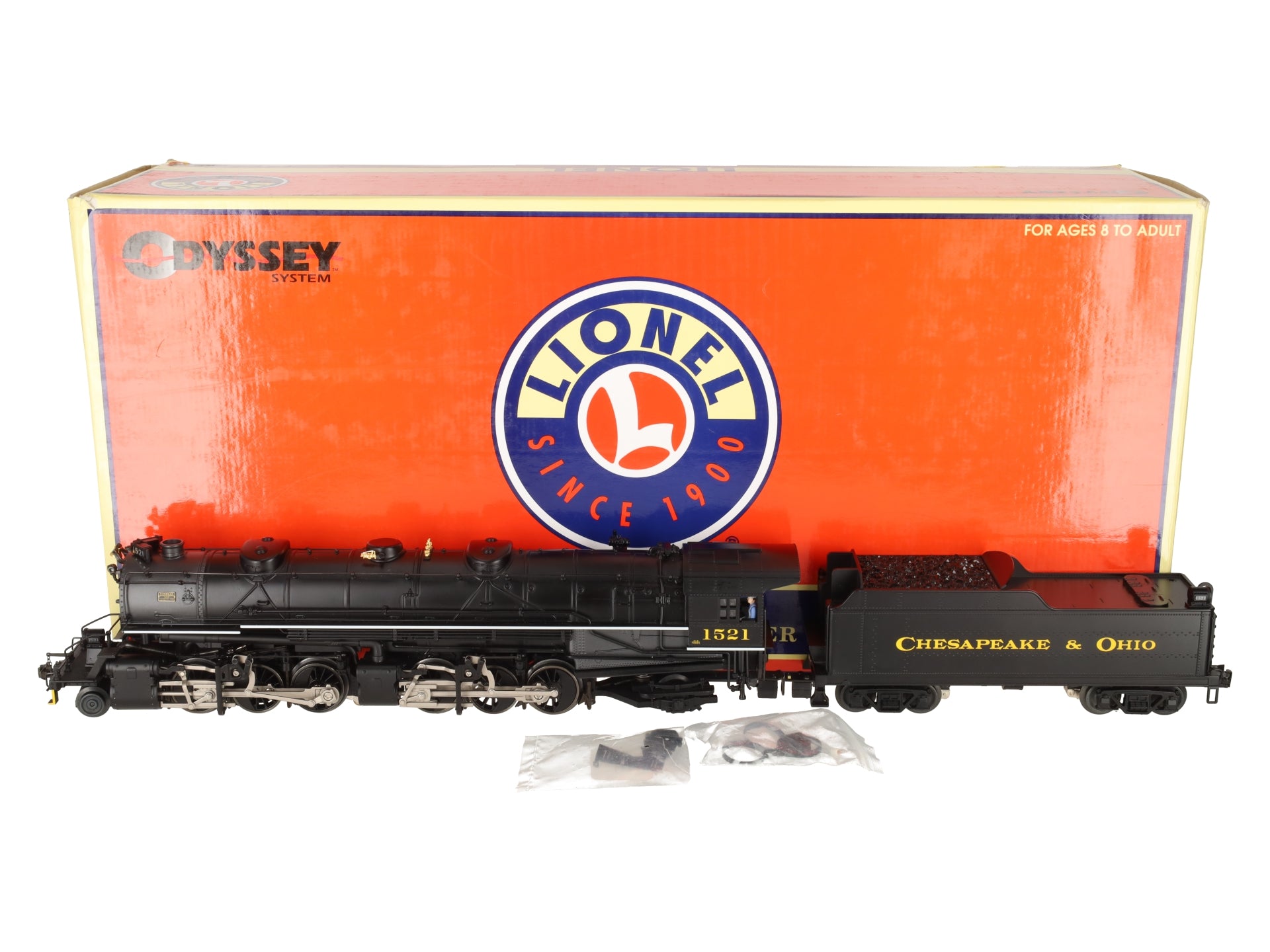Lionel 6-28075 O Gauge C&O 2-6-6-2 Mallet Steam Locomotive & Tender #1521 EX/Box