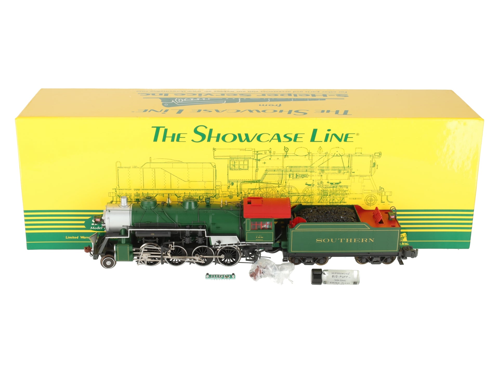 S-Helper 01064 S Gauge Southern 2-8-0 Steam Locomotive #722 AC/DC LM Sound VG/Box