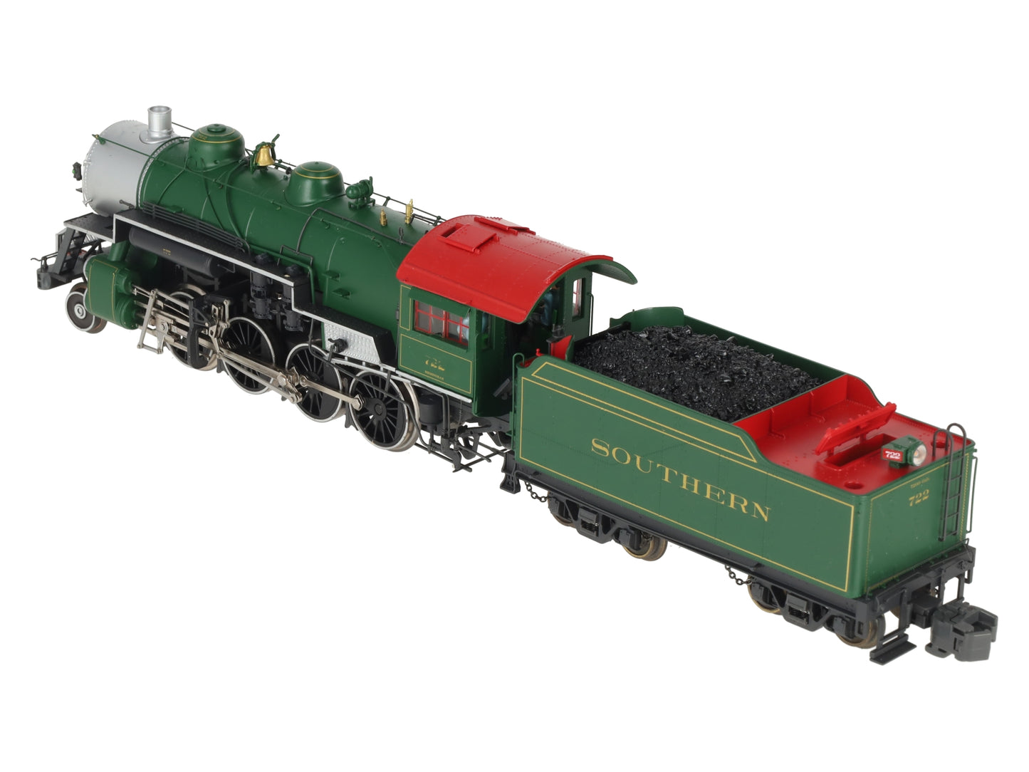 S-Helper 01064 S Gauge Southern 2-8-0 Steam Locomotive #722 AC/DC LM Sound VG/Box