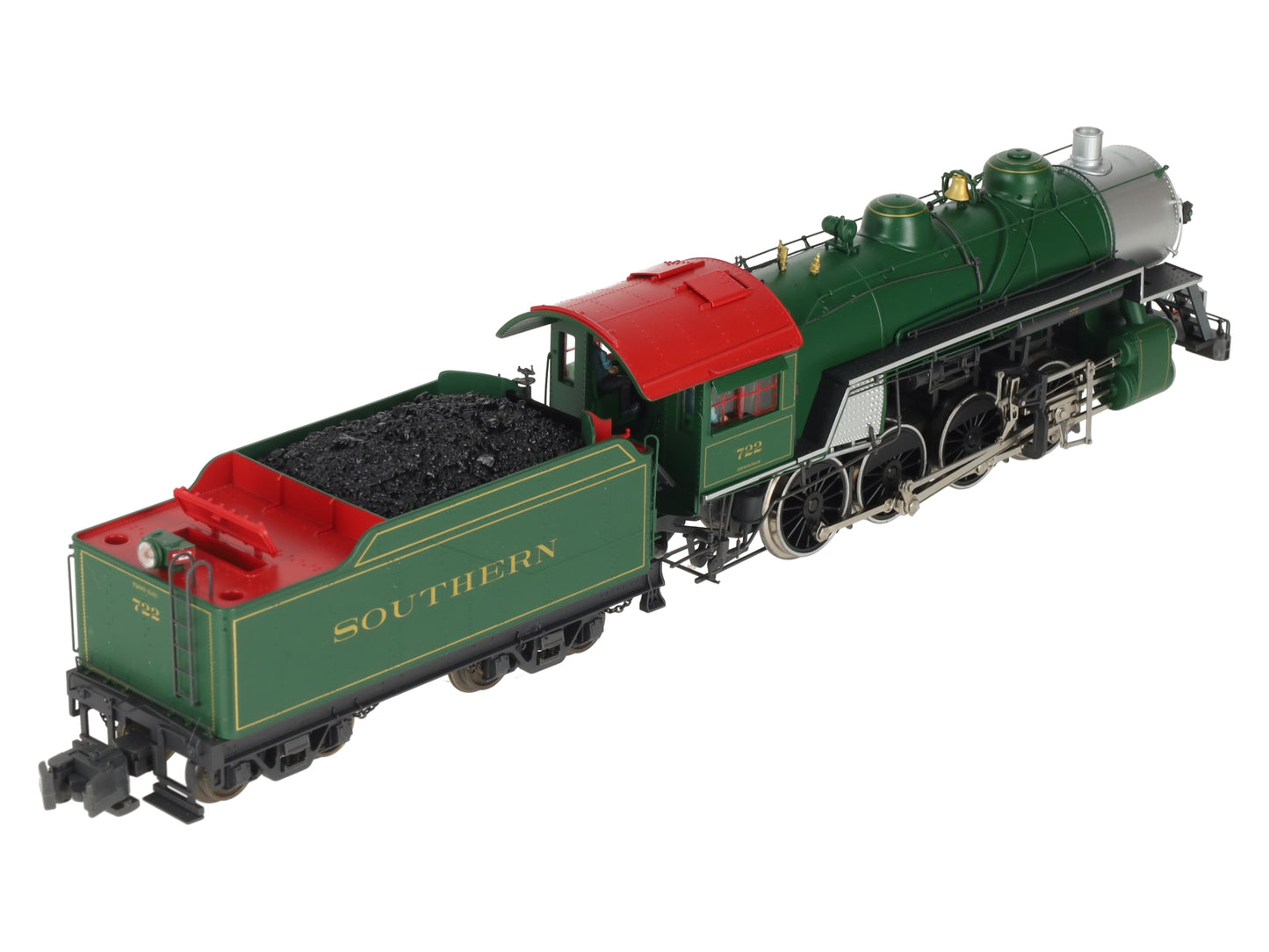 S-Helper 01064 S Gauge Southern 2-8-0 Steam Locomotive #722 AC/DC LM Sound VG/Box
