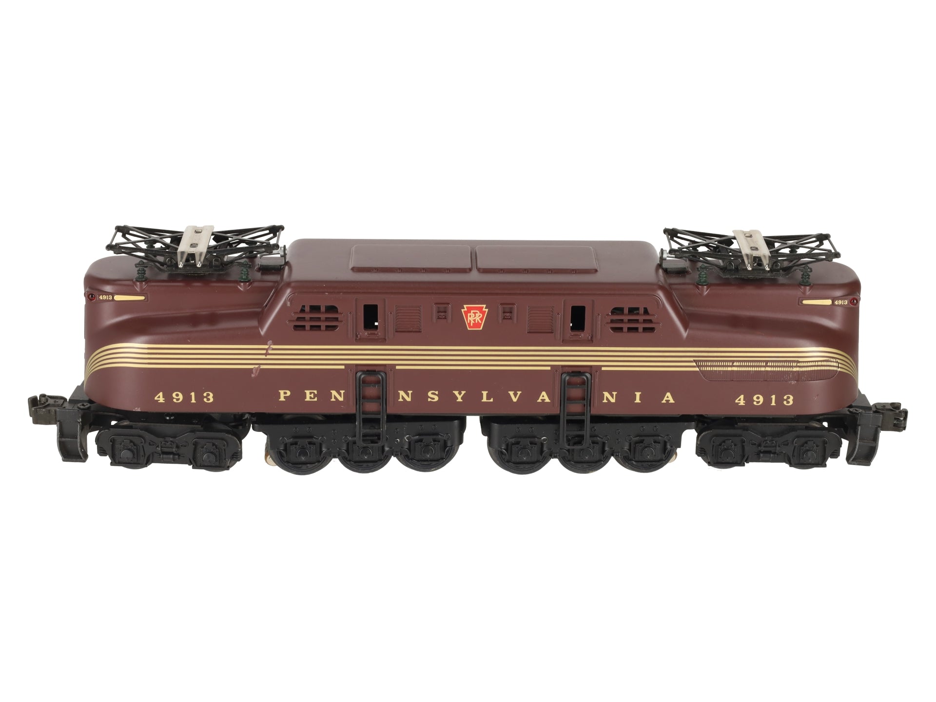 MTH 30-2501 O Gauge Pennsylvania Tuscan 5 Stripe GG-1 Electric Locomotive #4913 EX