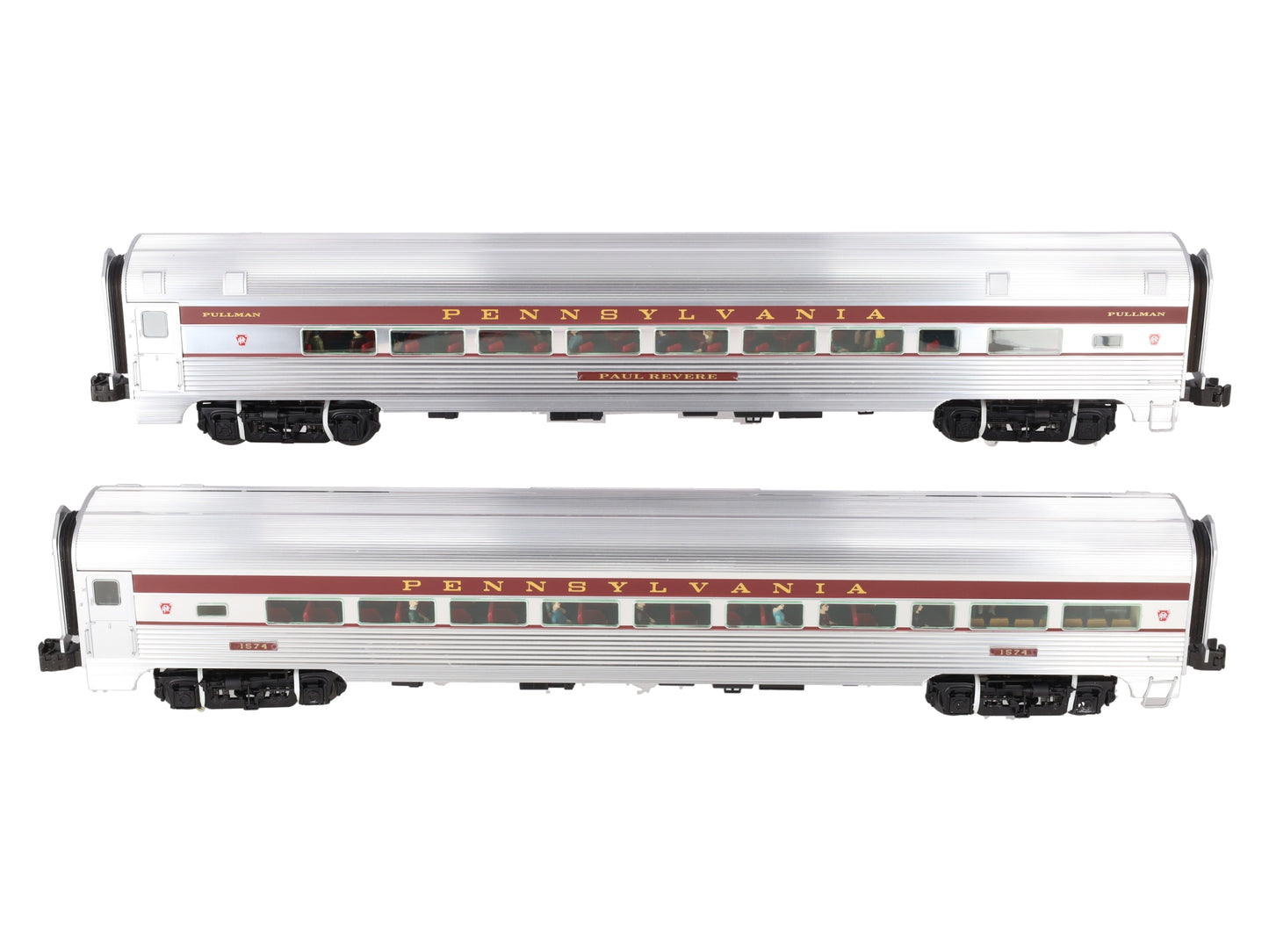 Lionel 6-25455 O Gauge Pennsylvania Congressional 18" Aluminum Passenger Car Set EX/Box