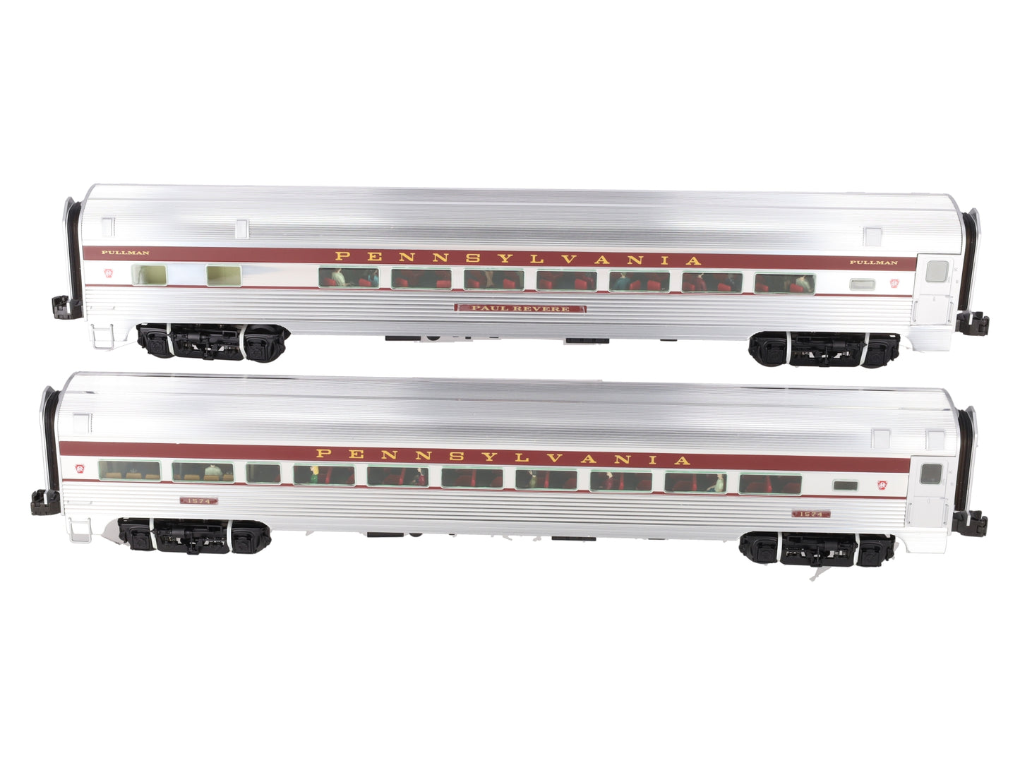 Lionel 6-25455 O Gauge Pennsylvania Congressional 18" Aluminum Passenger Car Set EX/Box