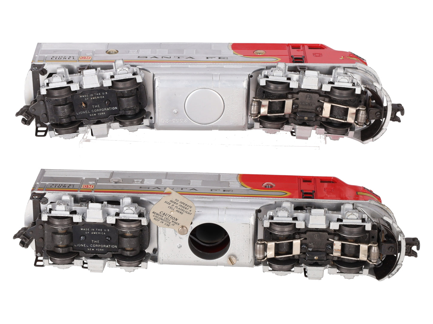 Lionel 2343 Vintage O Santa Fe F3 AB Diesel Locomotive Set VG/Box