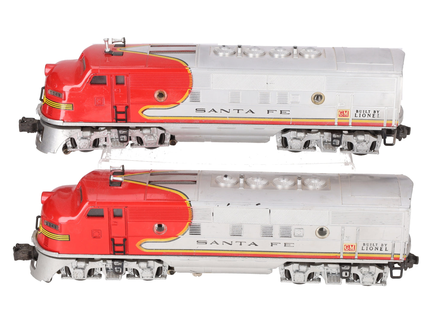 Lionel 2343 Vintage O Santa Fe F3 AB Diesel Locomotive Set VG/Box