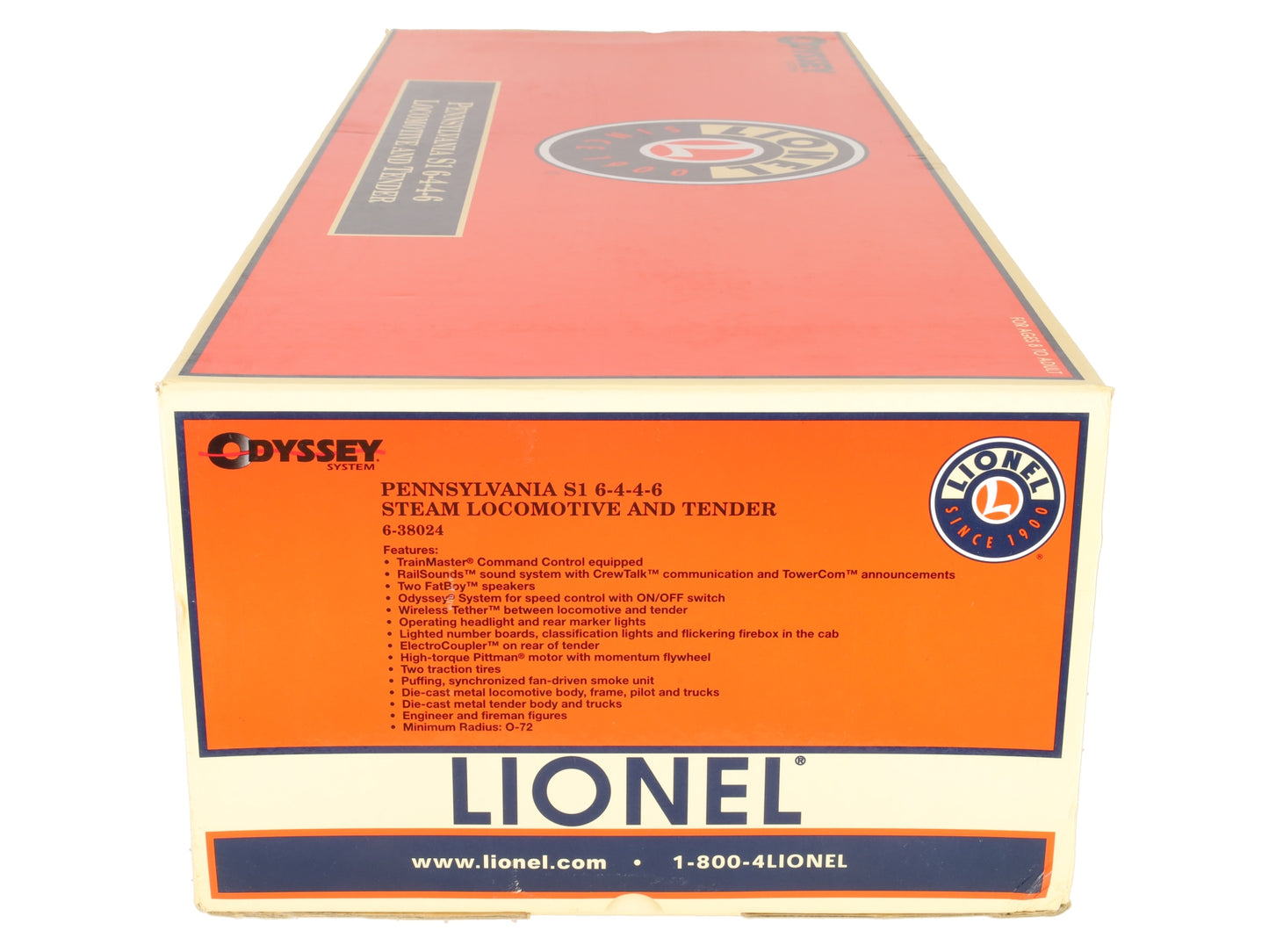 Lionel 6-38024 O Pennsylvania S1 6-4-4-6 Steam Loco & Tender #6100 w/Odyssey LN/Box