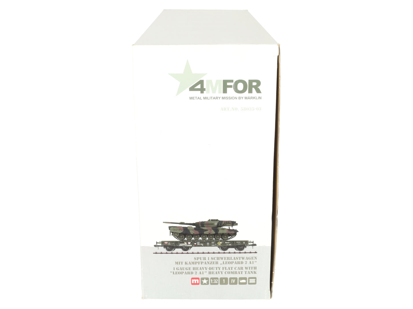 Marklin 58035-03 1 Gauge DB Heavy-Duty Flat Car w/ Leopard 2 A1 Load #3994128-5 LN/Box