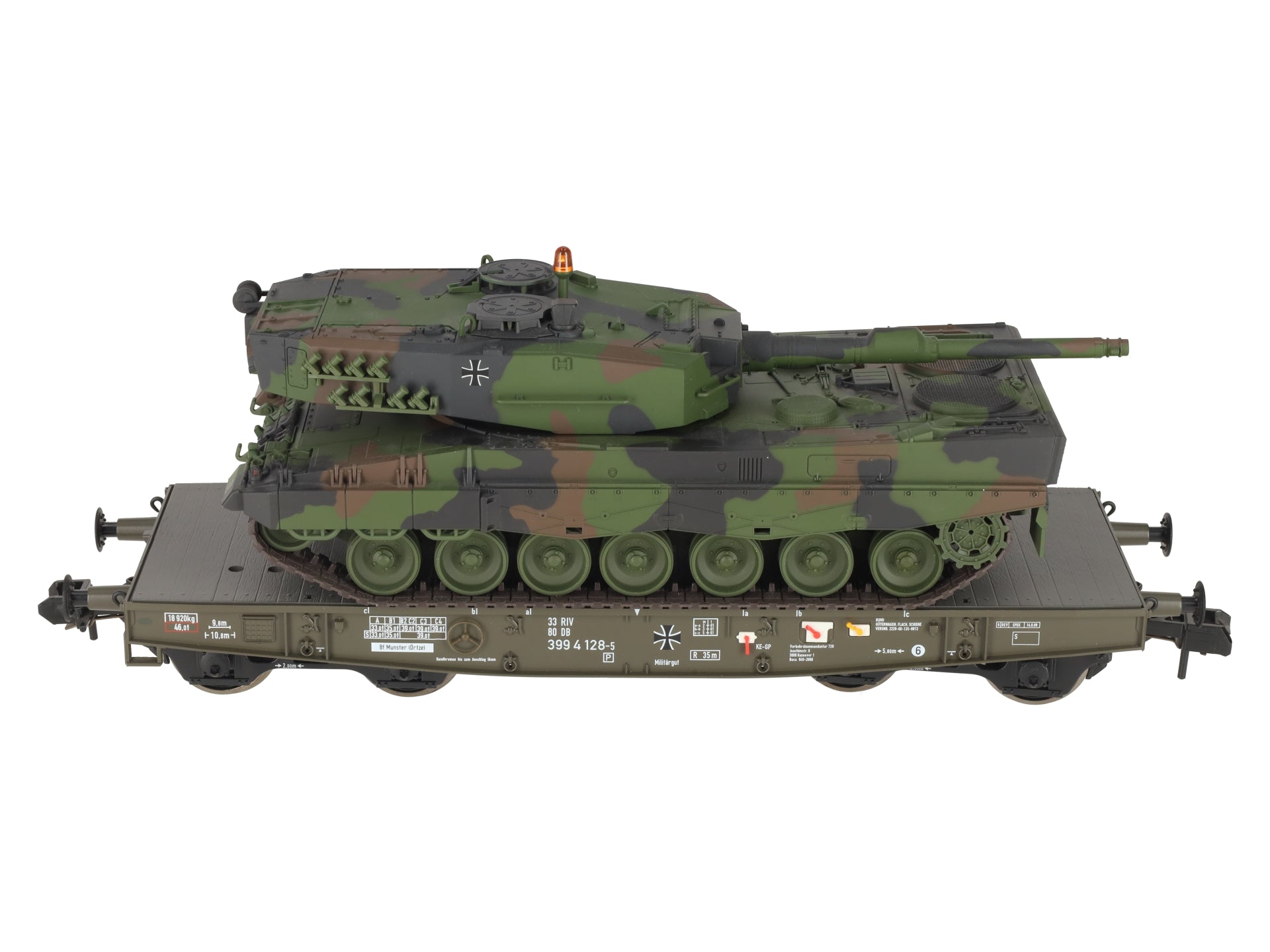Marklin 58035-03 1 Gauge DB Heavy-Duty Flat Car w/ Leopard 2 A1 Load #3994128-5 LN/Box