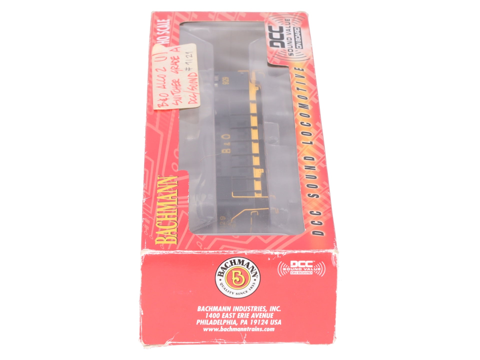 Bachmann 63402 HO B&O Alco S2 Diesel Switcher #9129 w/Sound/DC/DCC EX/Box