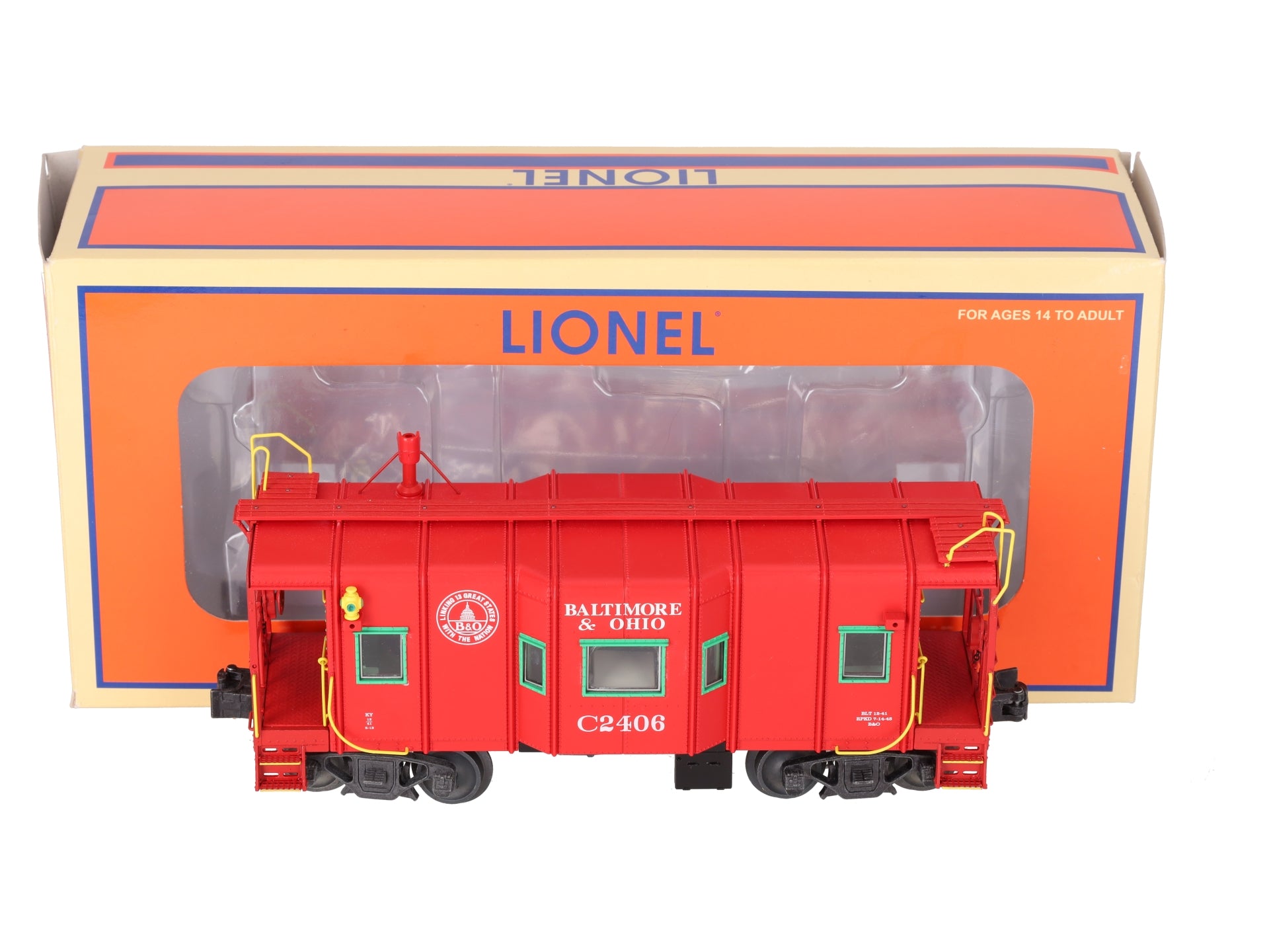 Lionel 2026210O Gauge Baltimore & Ohio I12 Caboose #C2406 LN/Box