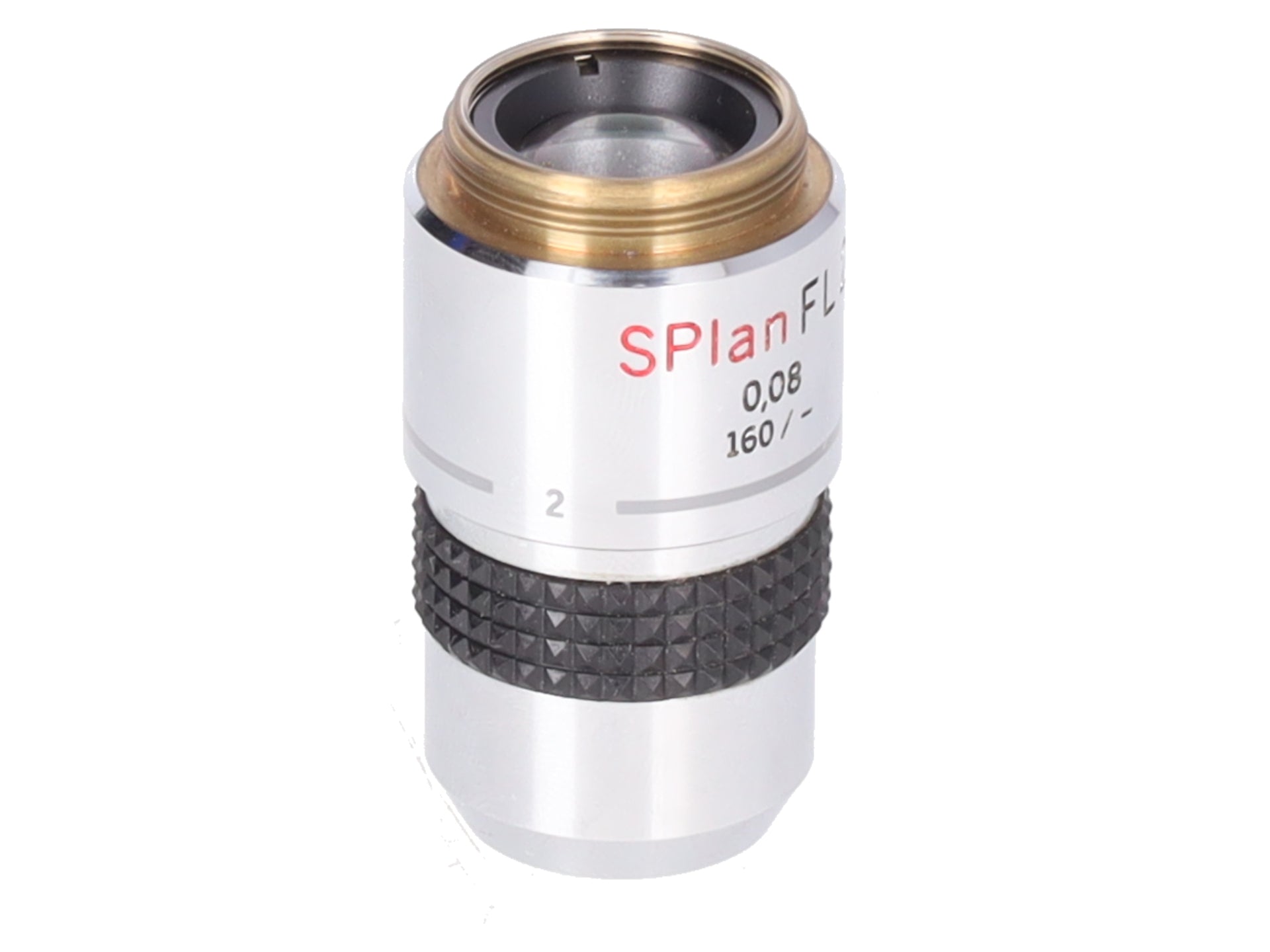 Olympus SPlan FL 2x / 0.08 Fluorite Microscope Objective Macro Low Power EX