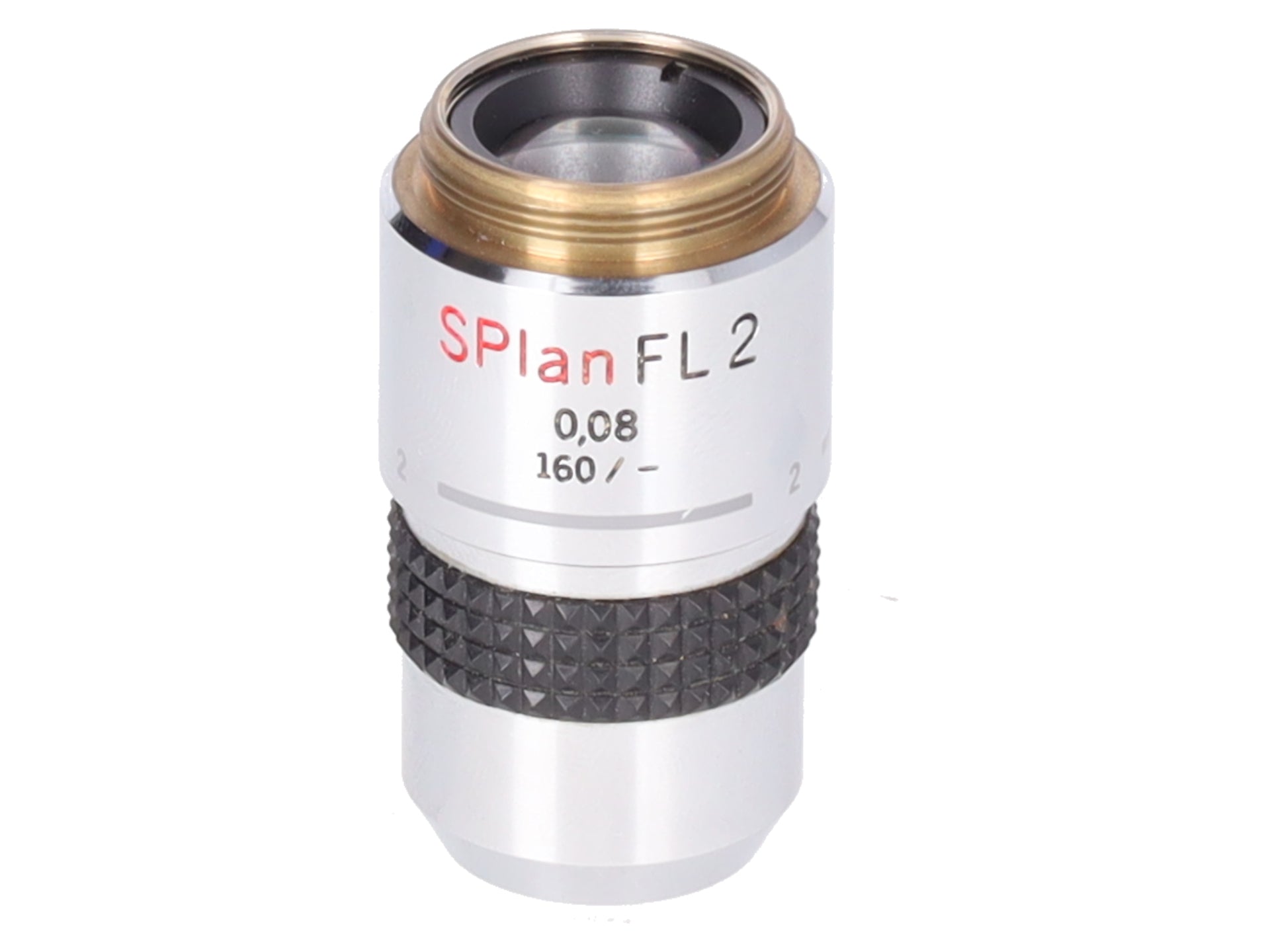 Olympus SPlan FL 2x / 0.08 Fluorite Microscope Objective Macro Low Power EX