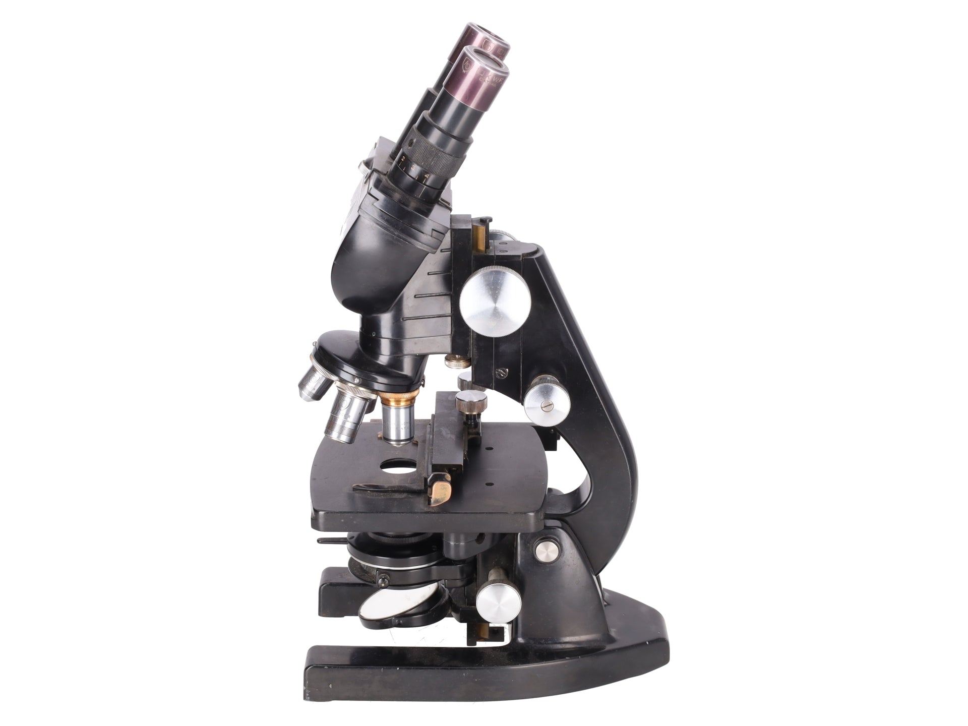 American Optical AO Stereo Microscope 3 Objectives B-35-83 VG
