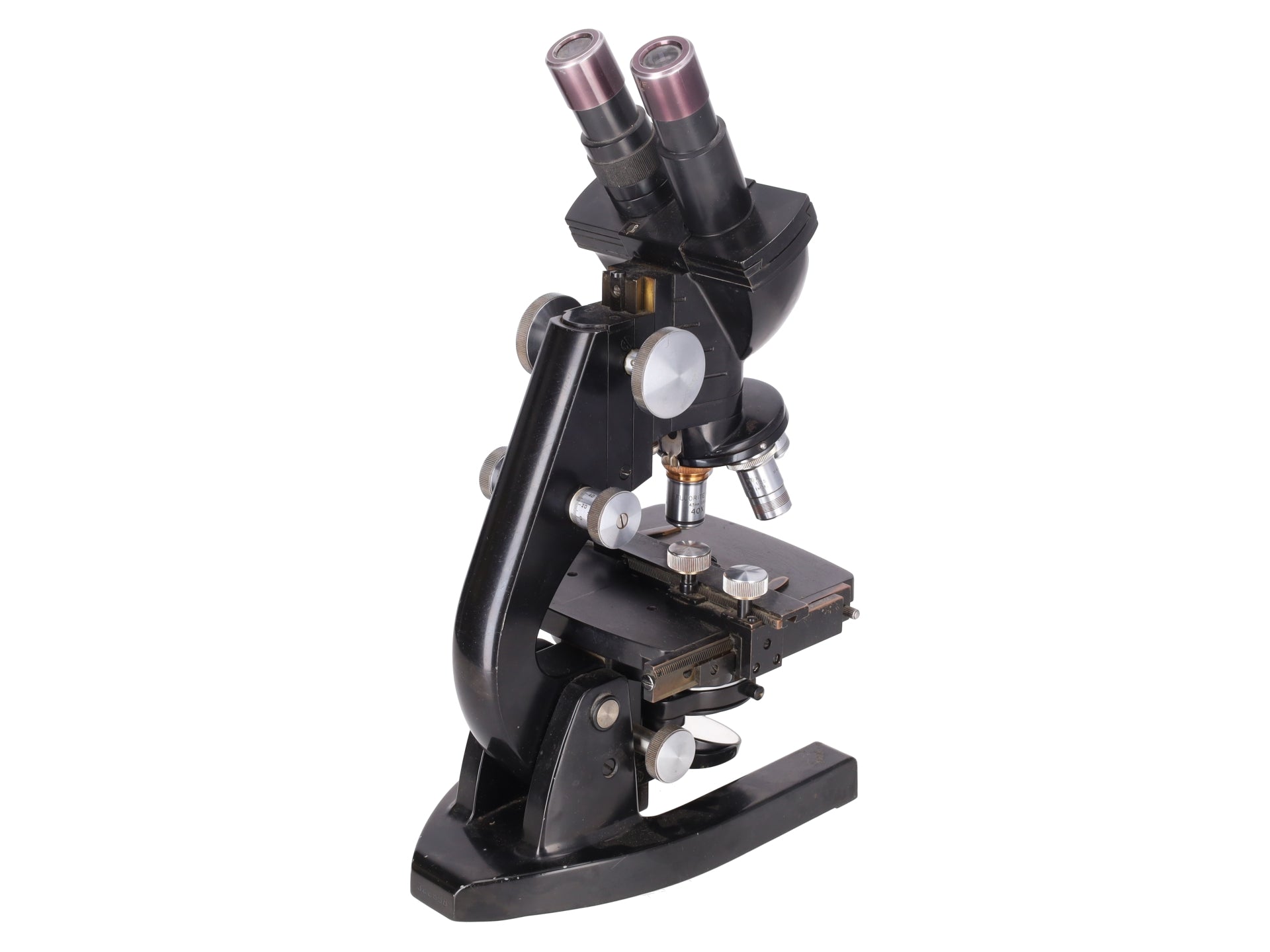 American Optical AO Stereo Microscope 3 Objectives B-35-83 VG