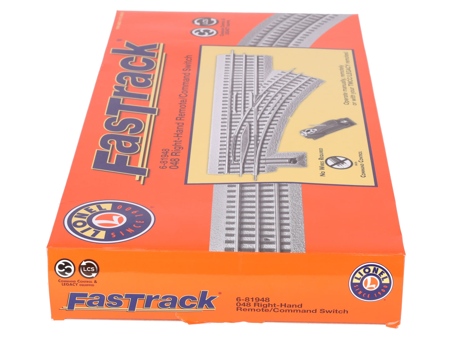 Lionel 6-81948 O Gauge O48 FasTrack Remote Right Hand Switch Turnout EX/Box