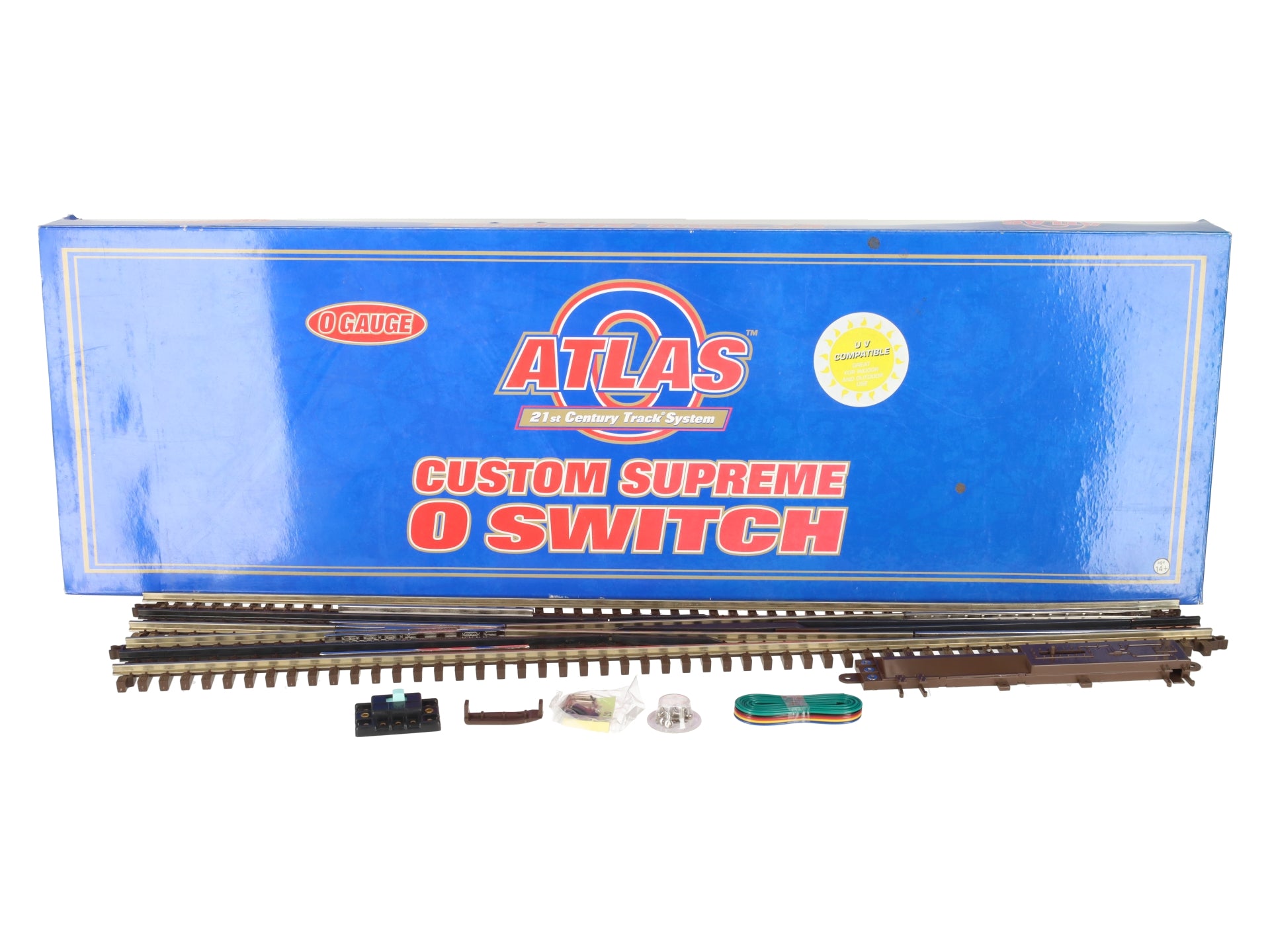 Atlas 6022 O 3-Rail Nickel Silver #7.5 Right Hand High Speed Switch Turnout EX/Box