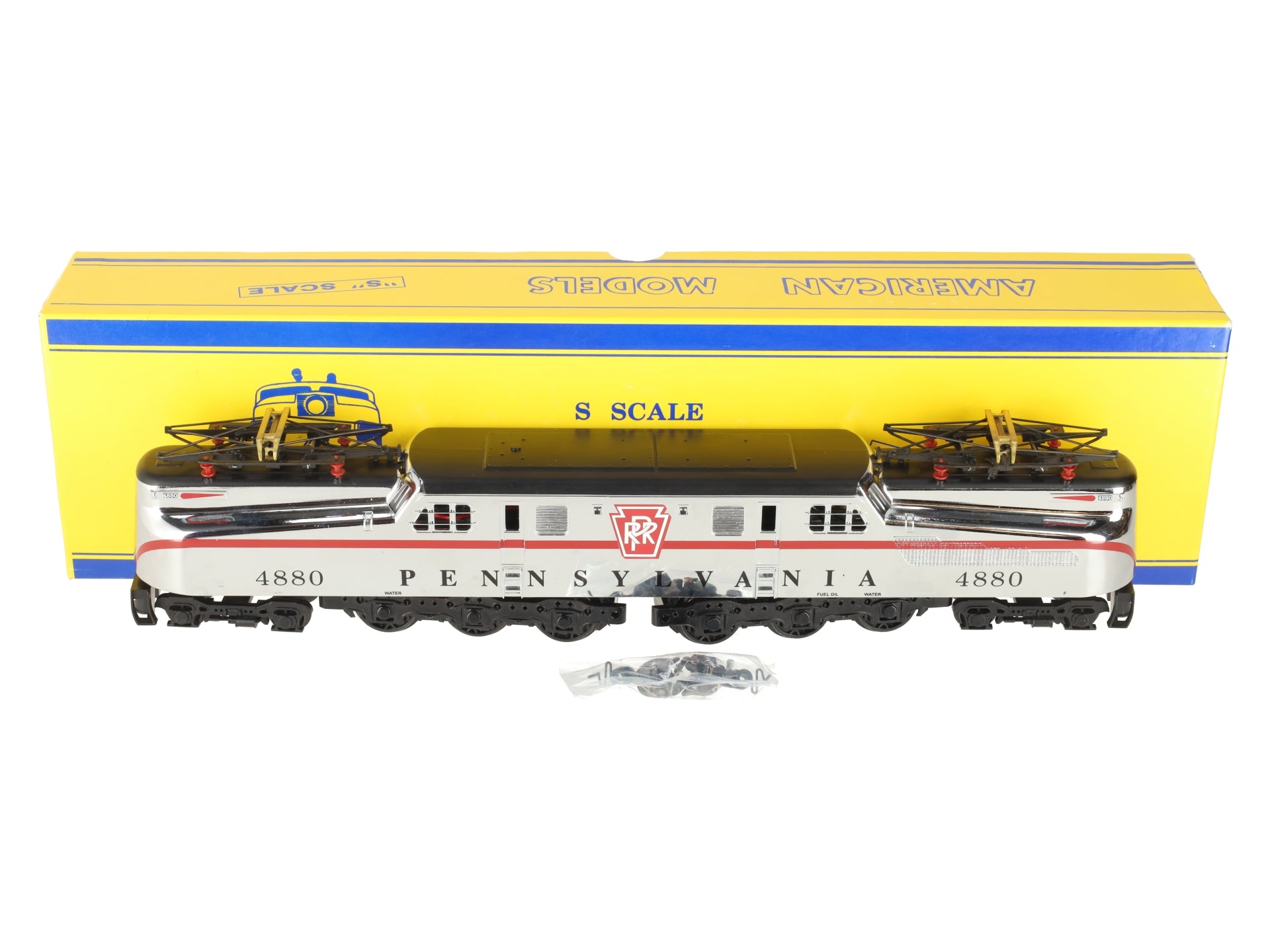 American Models GGCC S Gauge GG-1 PRR Electric Loco AC Hi-Rail w/Sound EX/Box