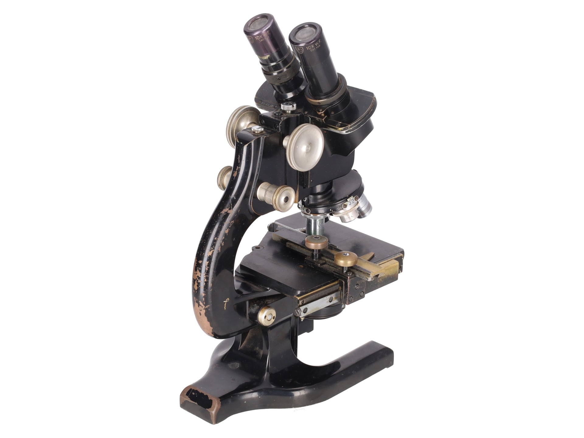 Vintage Spencer Buffalo Binocular Compound Cast Iron Scientific Microscope