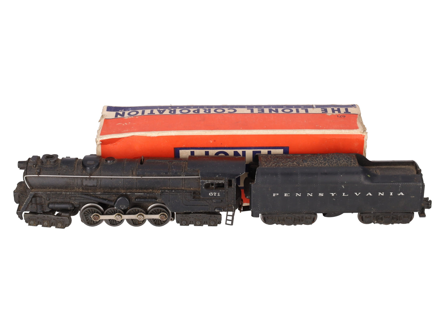 Lionel 671 Vintage O 6-8-6 Die-Cast Steam Turbine Locomotive with 2671W Tender