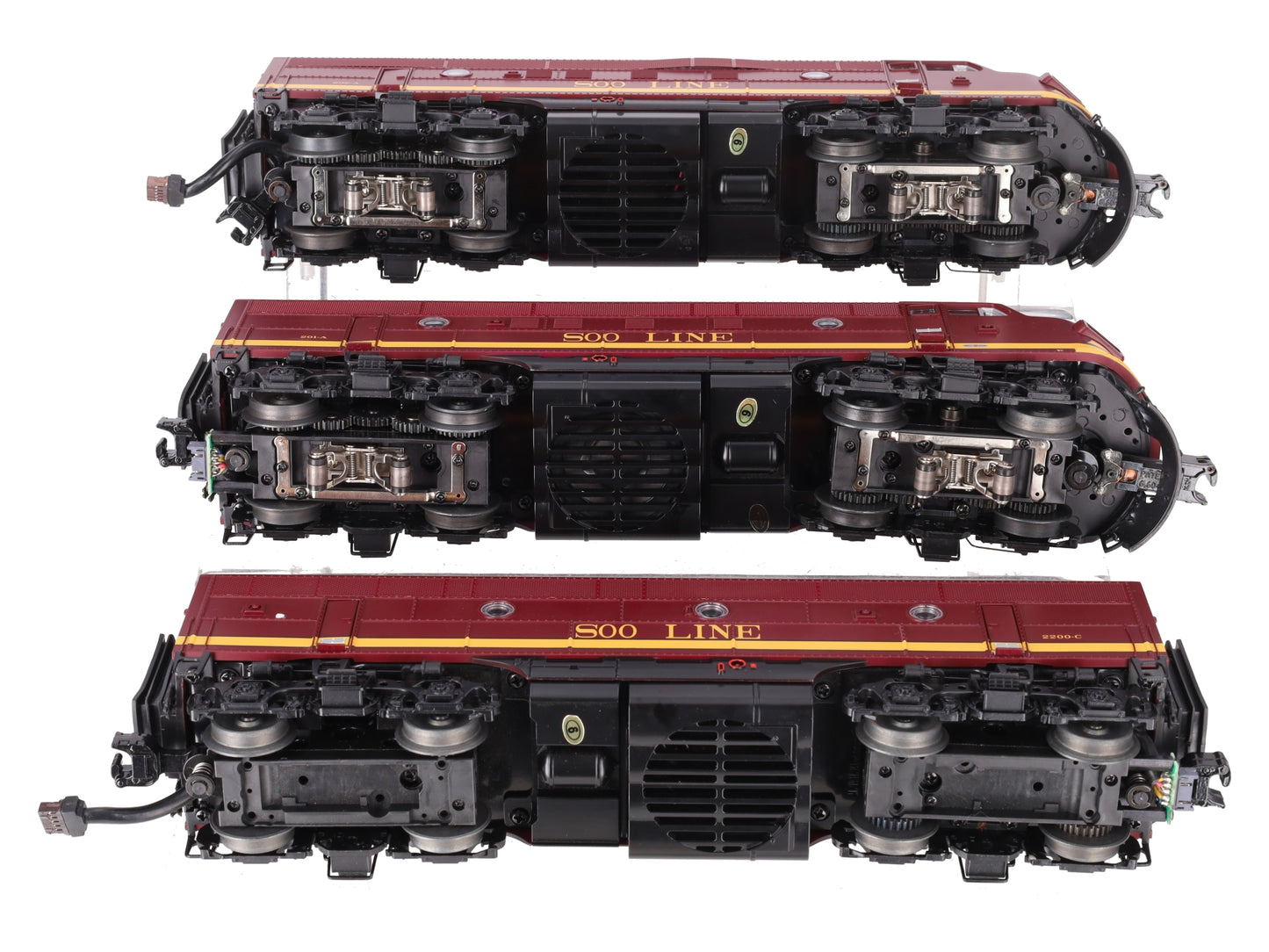 MTH 20-20404-1 SOO Line F-3 ABA Diesel Engine Set w/PS 3.0 #201/202/2200C EX/Box