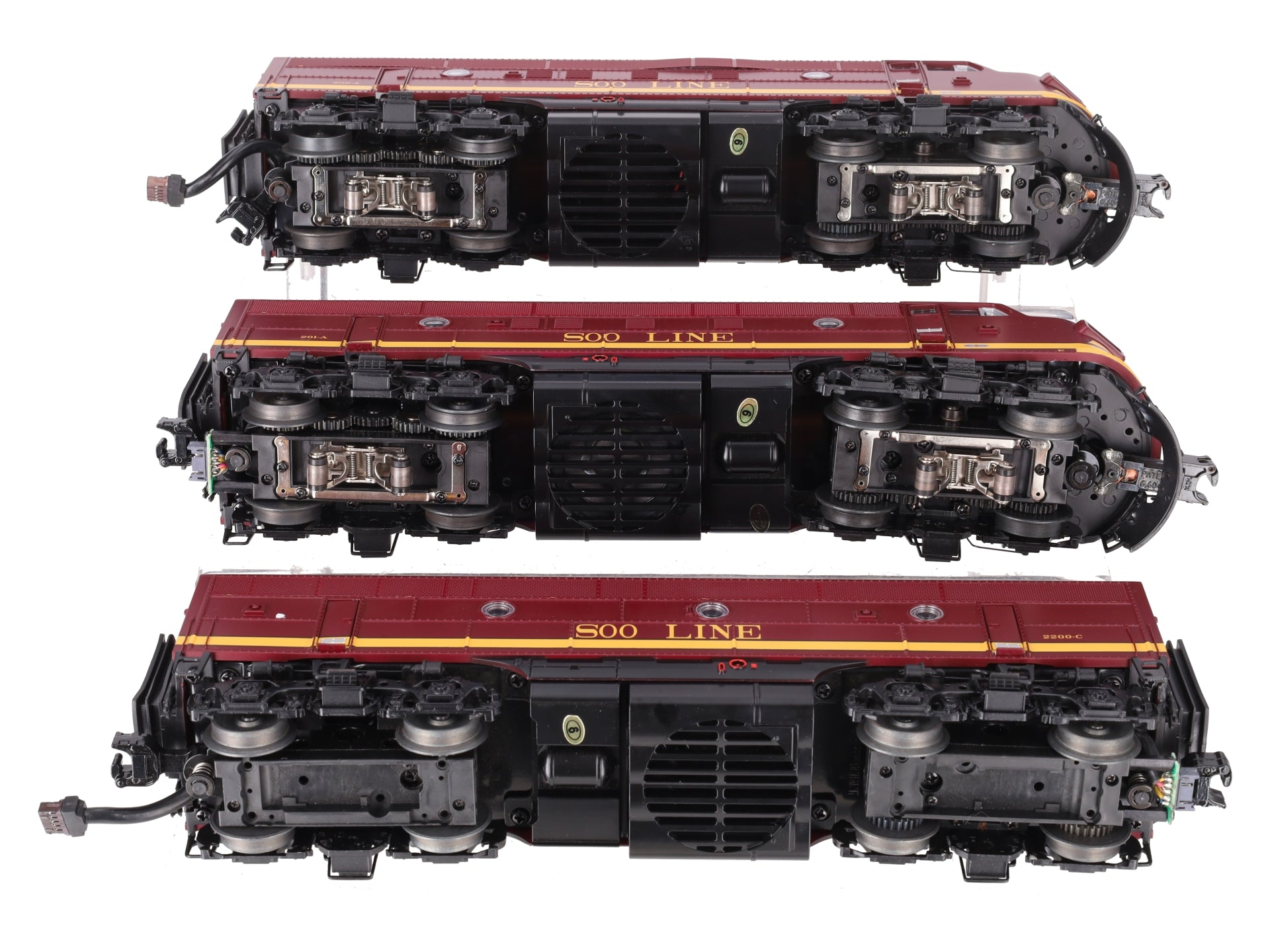 MTH 20-20404-1 SOO Line F-3 ABA Diesel Engine Set w/PS 3.0 #201/202/2200C EX/Box