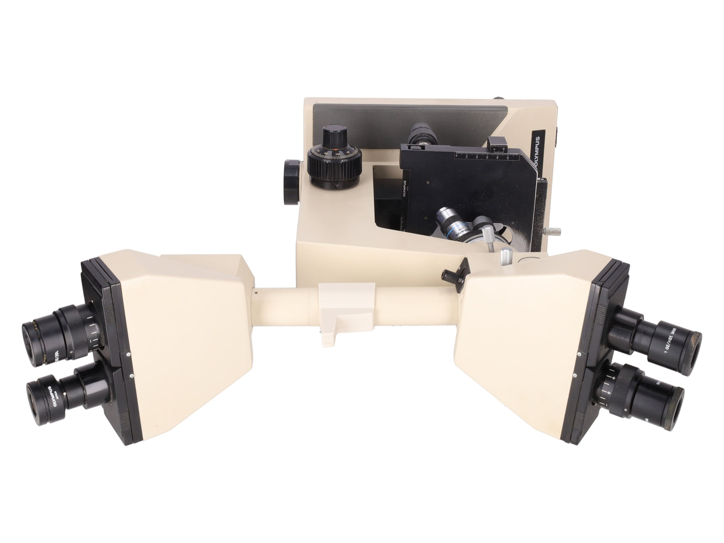 Olympus Microscope BH-2 with Front to Back Pointer Bridge & 100x BH2 w/TDO Light EX
