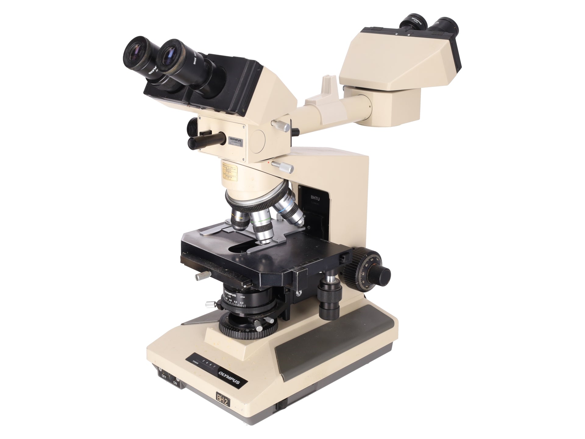 Olympus Microscope BH-2 with Front to Back Pointer Bridge & 100x BH2 w/TDO Light EX
