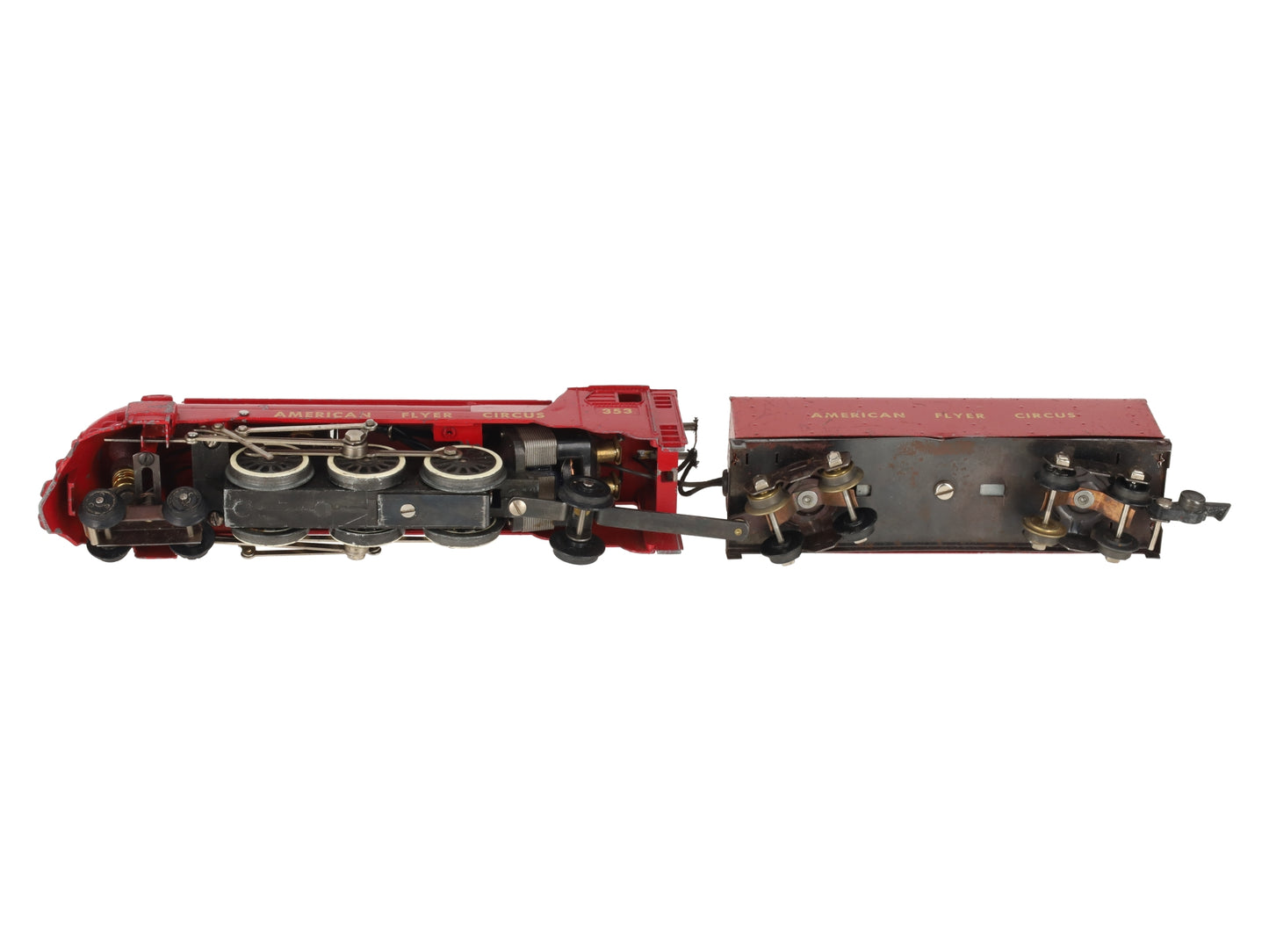 American Flyer 353 Vintage S Circus 4-6-2 Steam Locomotive w/Tender VG