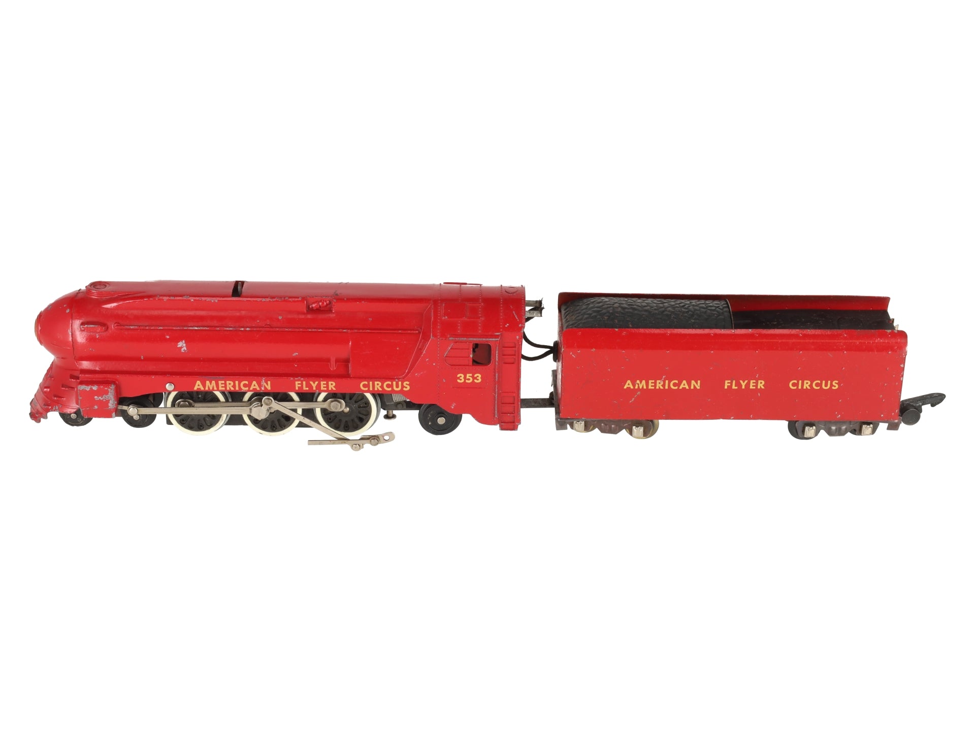 American Flyer 353 Vintage S Circus 4-6-2 Steam Locomotive w/Tender VG