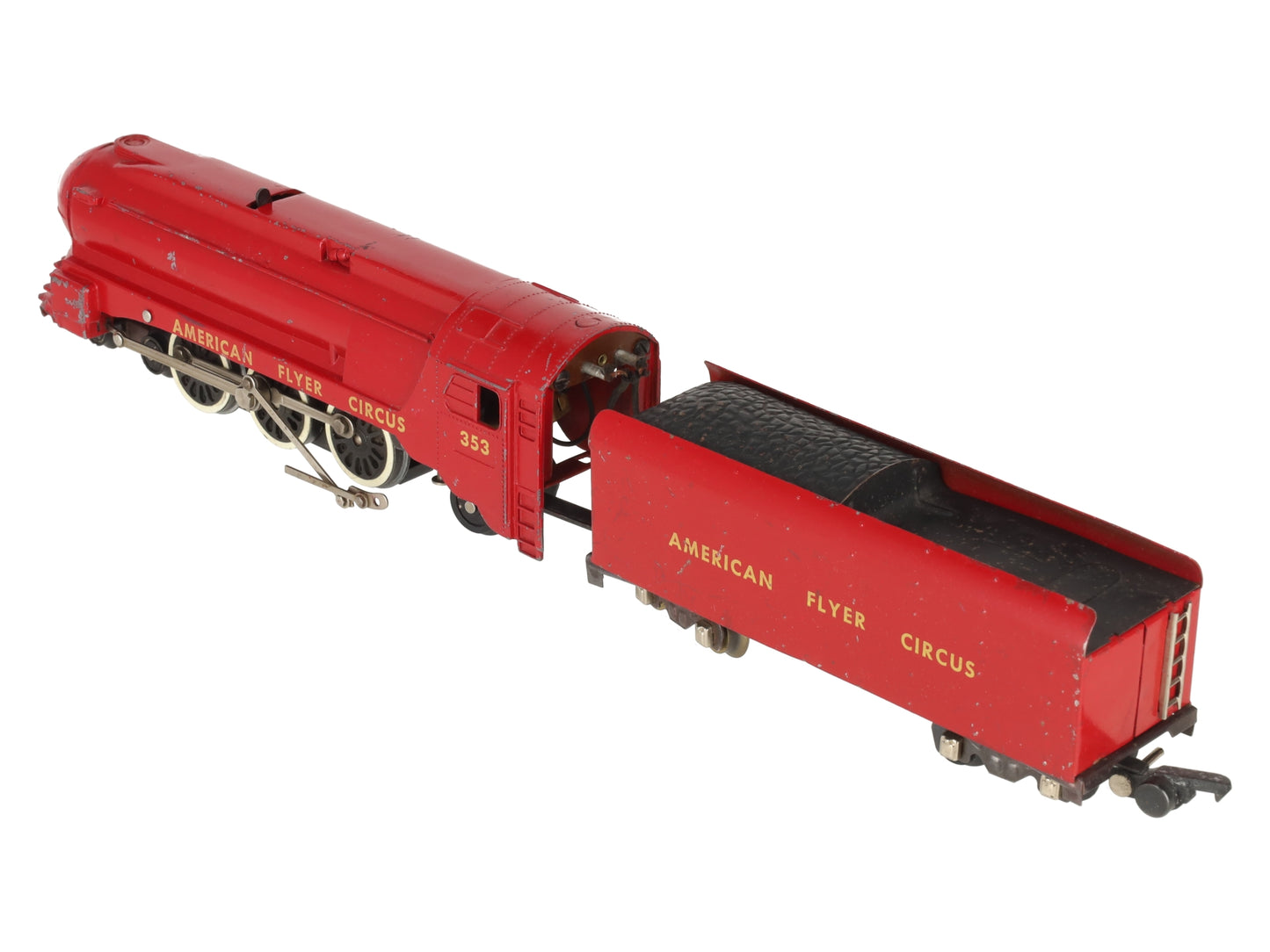 American Flyer 353 Vintage S Circus 4-6-2 Steam Locomotive w/Tender VG