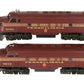 Williams 4305 O Pennsylvania F7 AA Tuscan Red Diesel Locomotives #9682/9873 VG