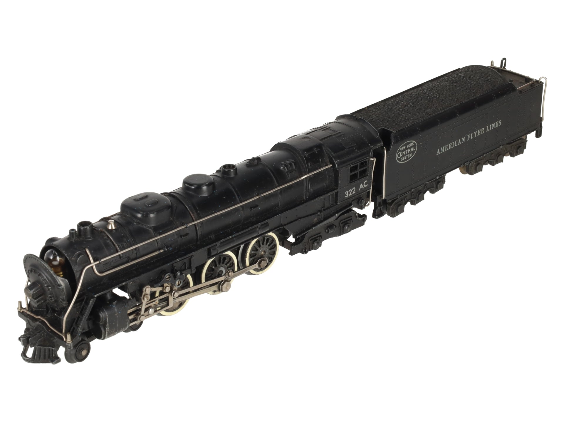 American Flyer 322AC Vintage S NYC Hudson 4-6-4 Steam Locomotive & Tender VG/Box