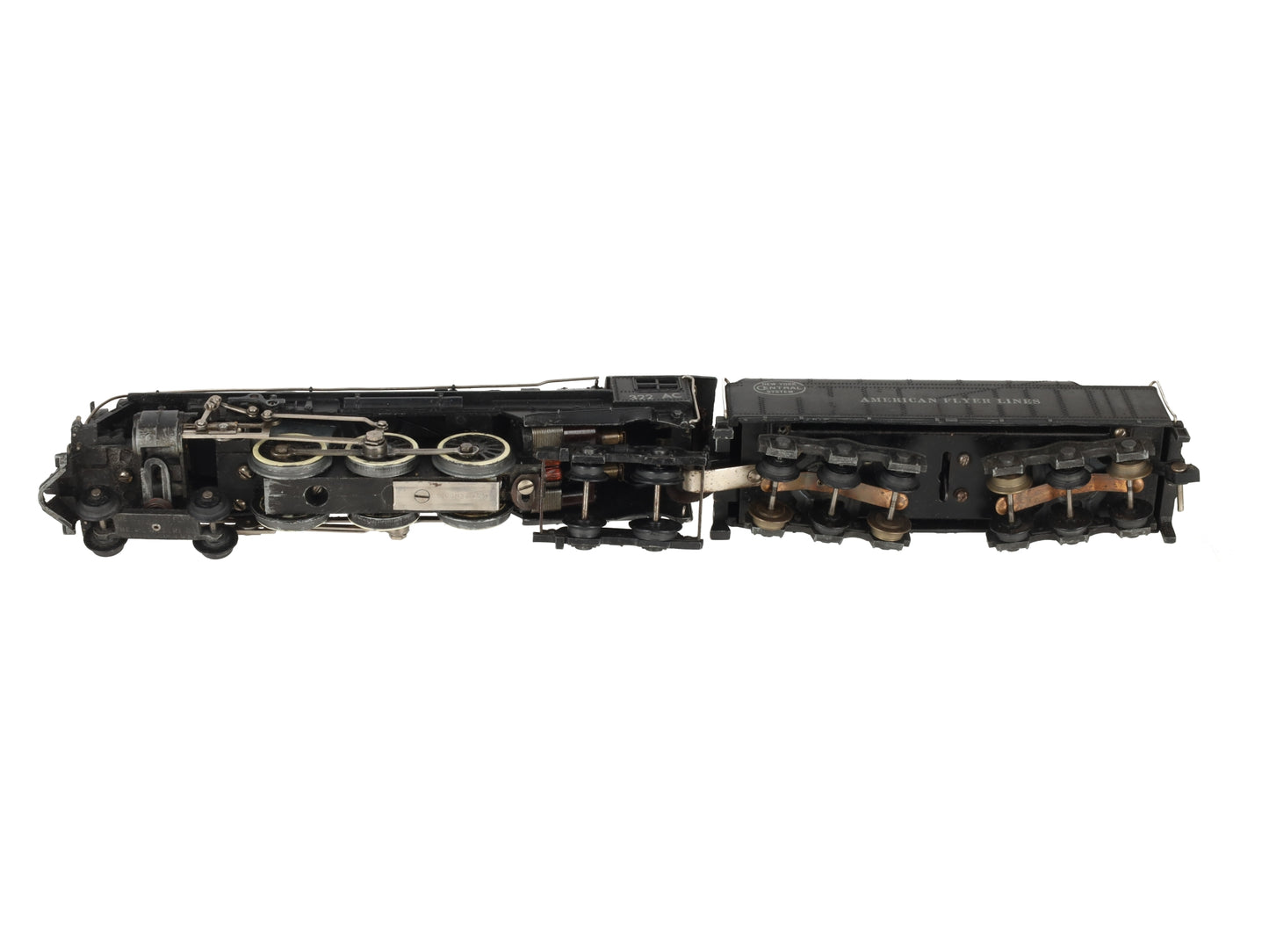 American Flyer 322AC Vintage S NYC Hudson 4-6-4 Steam Locomotive & Tender VG/Box