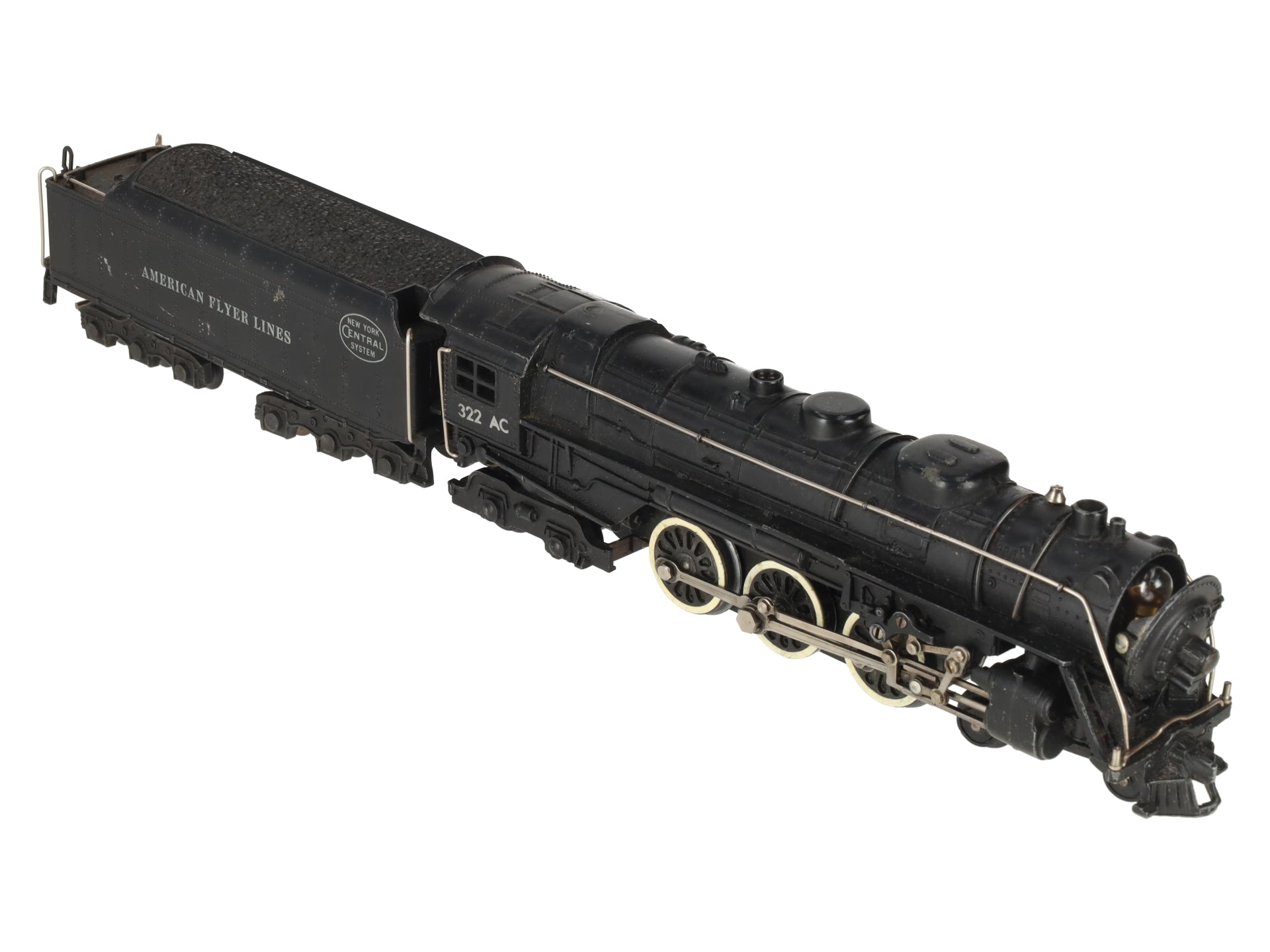 American Flyer 322AC Vintage S NYC Hudson 4-6-4 Steam Locomotive & Tender VG/Box