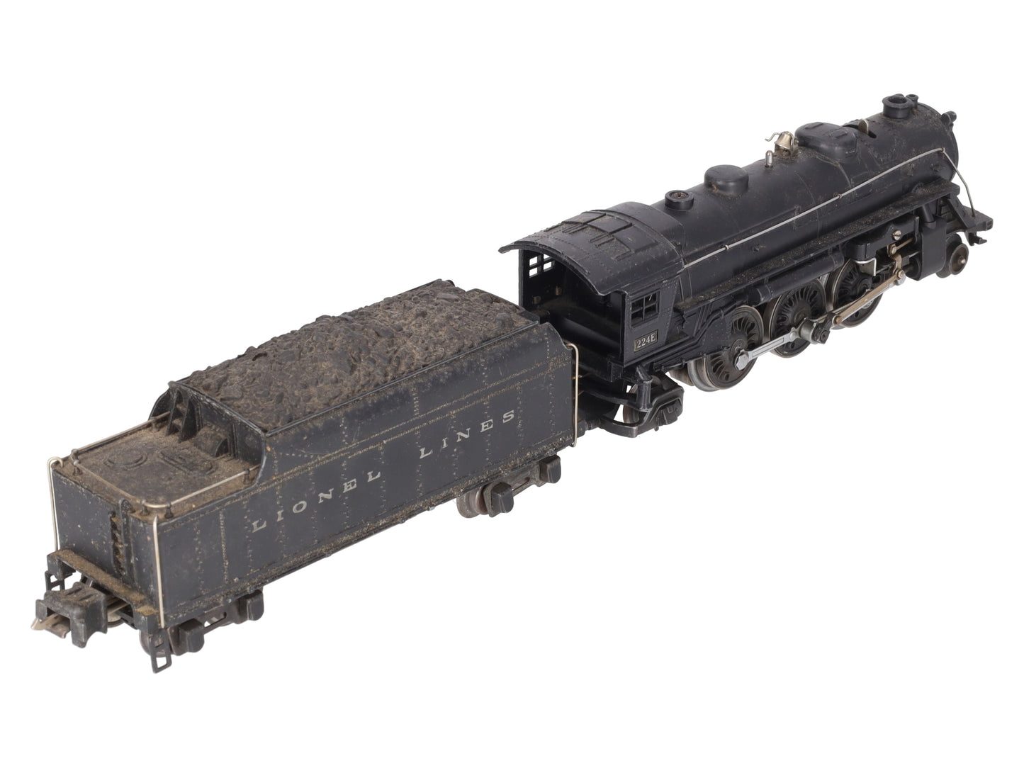 Lionel 224E Vintage O Die-Cast 2-6-2 Steam Locomotive & Tender 2224W VG