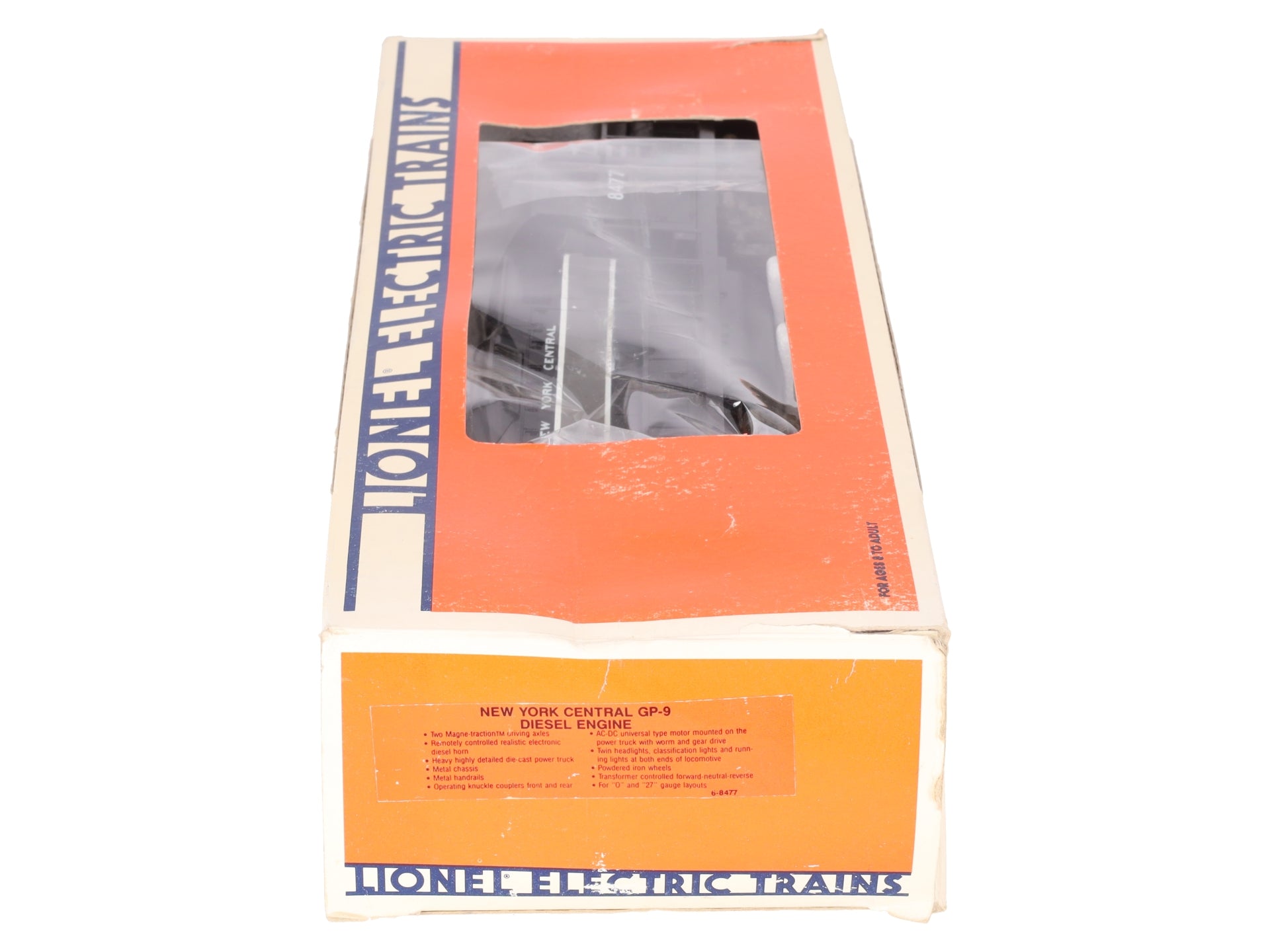 Lionel 6-8477 O Gauge New York Central GP9 Powered Diesel Engine #8477 with Horn VG/Box