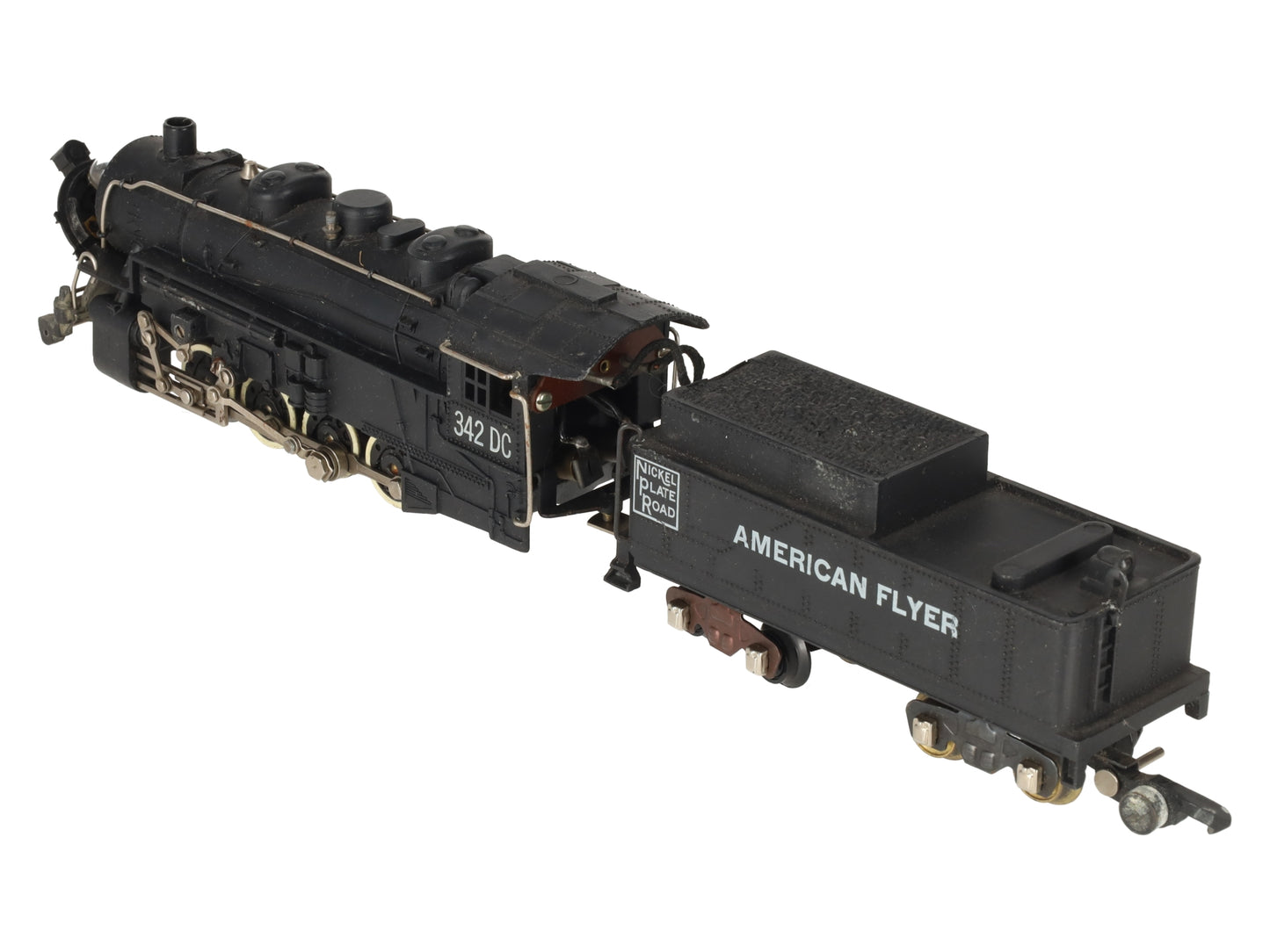 American Flyer 342DC Vintage S NKP 0-8-0 Die-Cast Steam Switcher VG