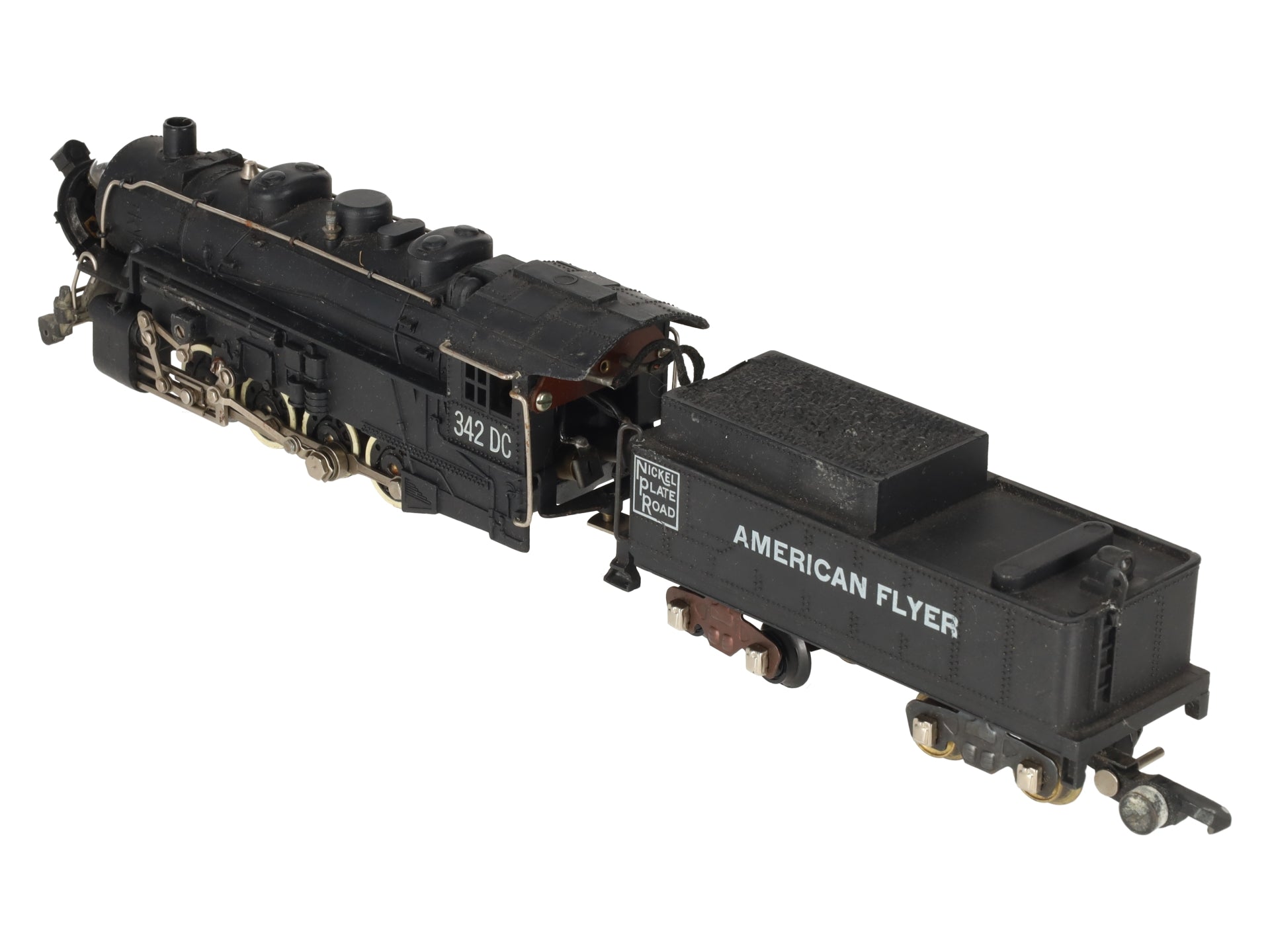 American Flyer 342DC Vintage S NKP 0-8-0 Die-Cast Steam Switcher VG