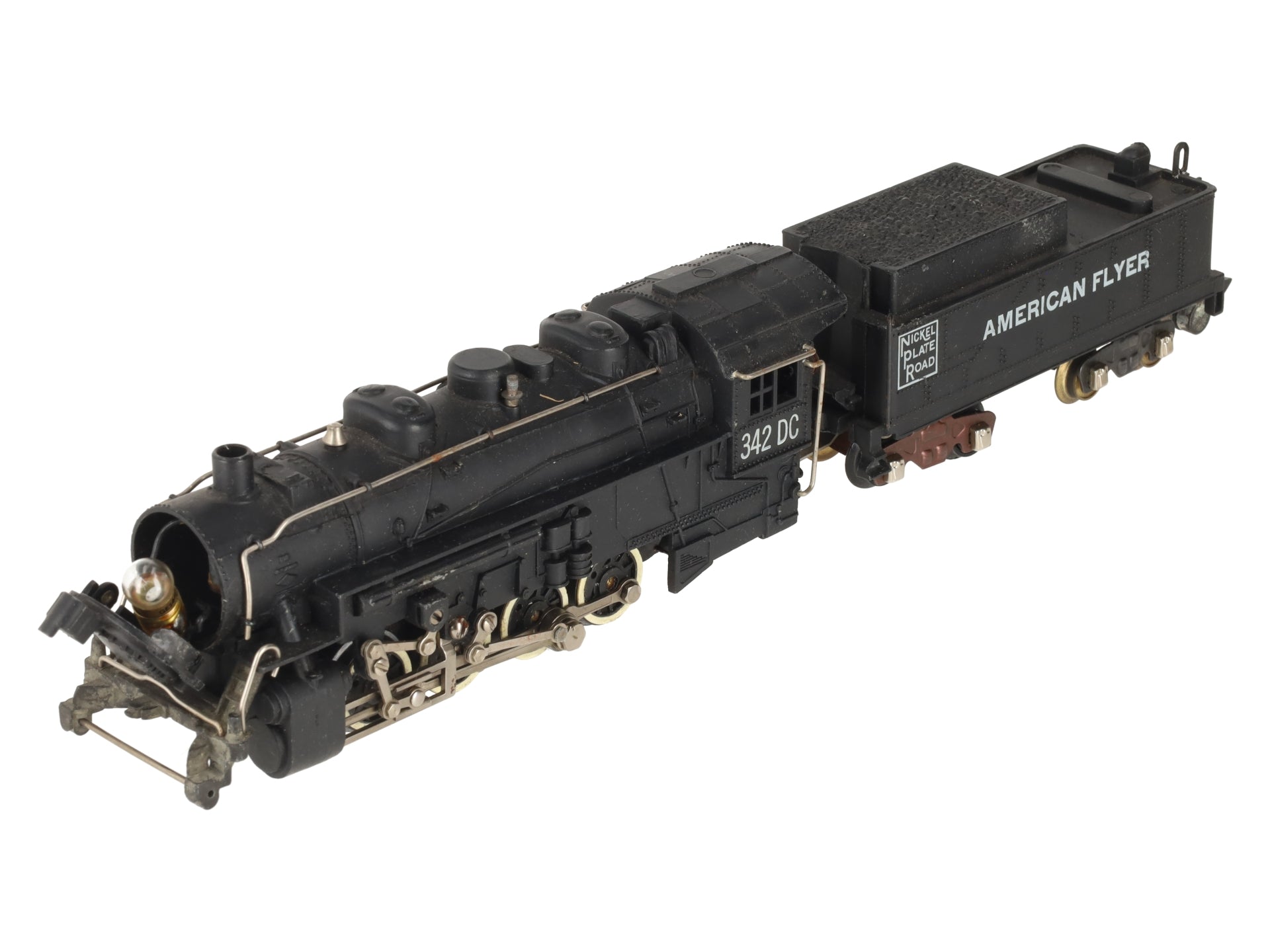 American Flyer 342DC Vintage S NKP 0-8-0 Die-Cast Steam Switcher VG