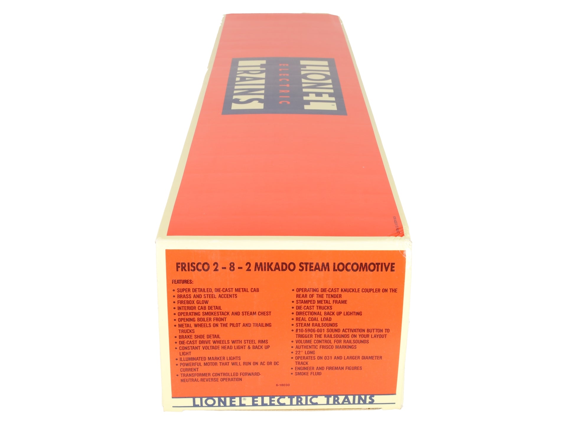 Lionel 6-18030 O Gauge Frisco 2-8-2 Mikado Steam Locomotive & Tender #4100 EX/Box