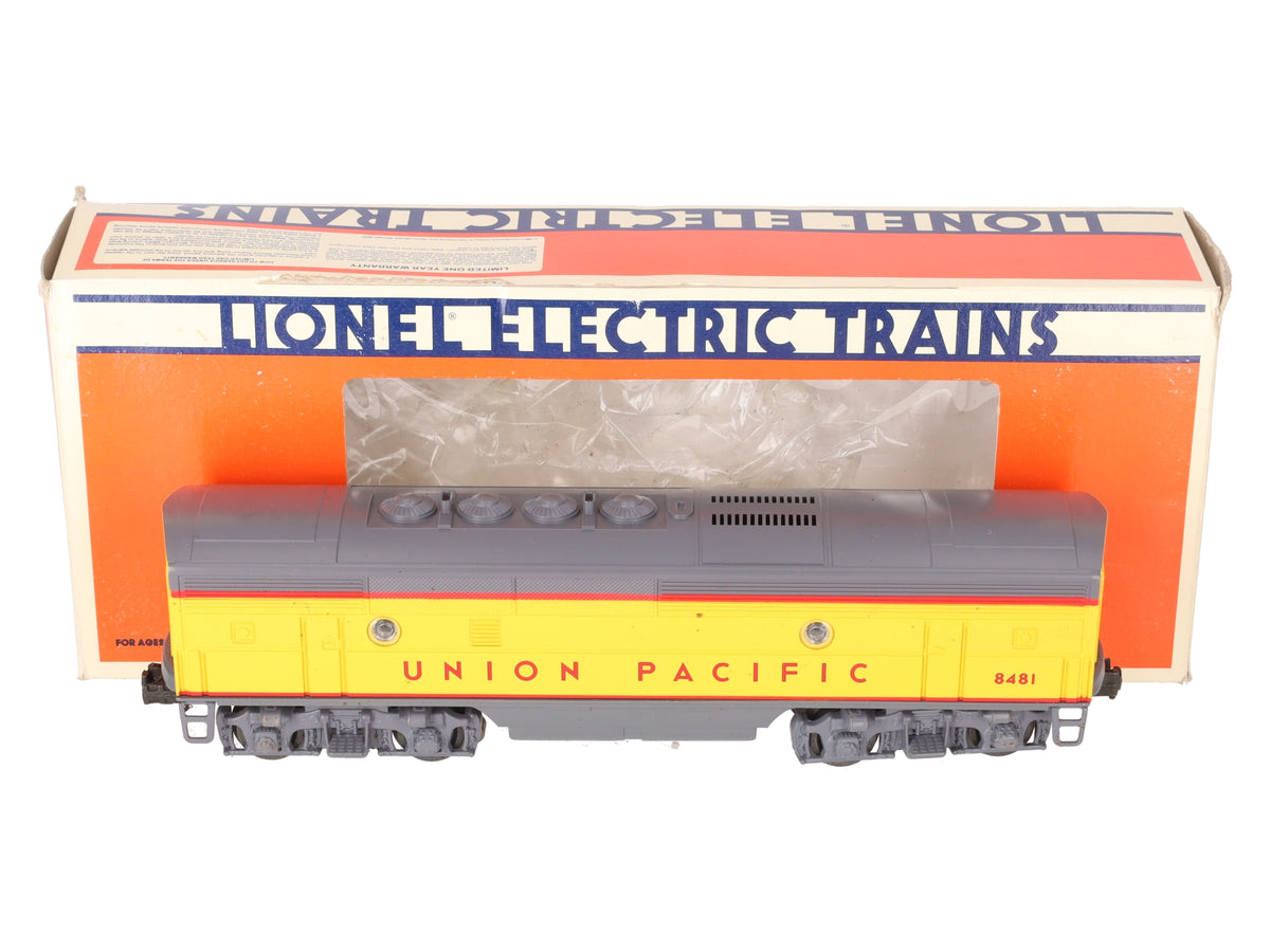 Lionel 6-8481 O Gauge Union Pacific F3 B-Unit Non-Powered Diesel Locomotive LN/Box