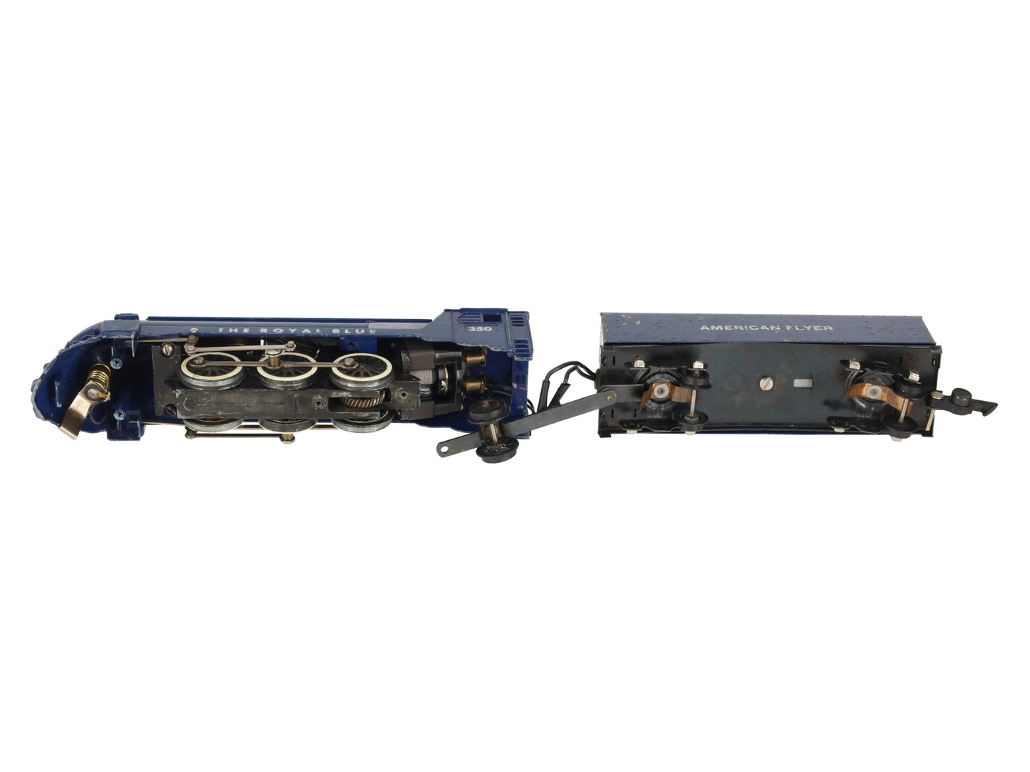American Flyer 350 Vintage S B&O The Royal Blue 4-6-2 Die-Cast Steam Locomotive VG