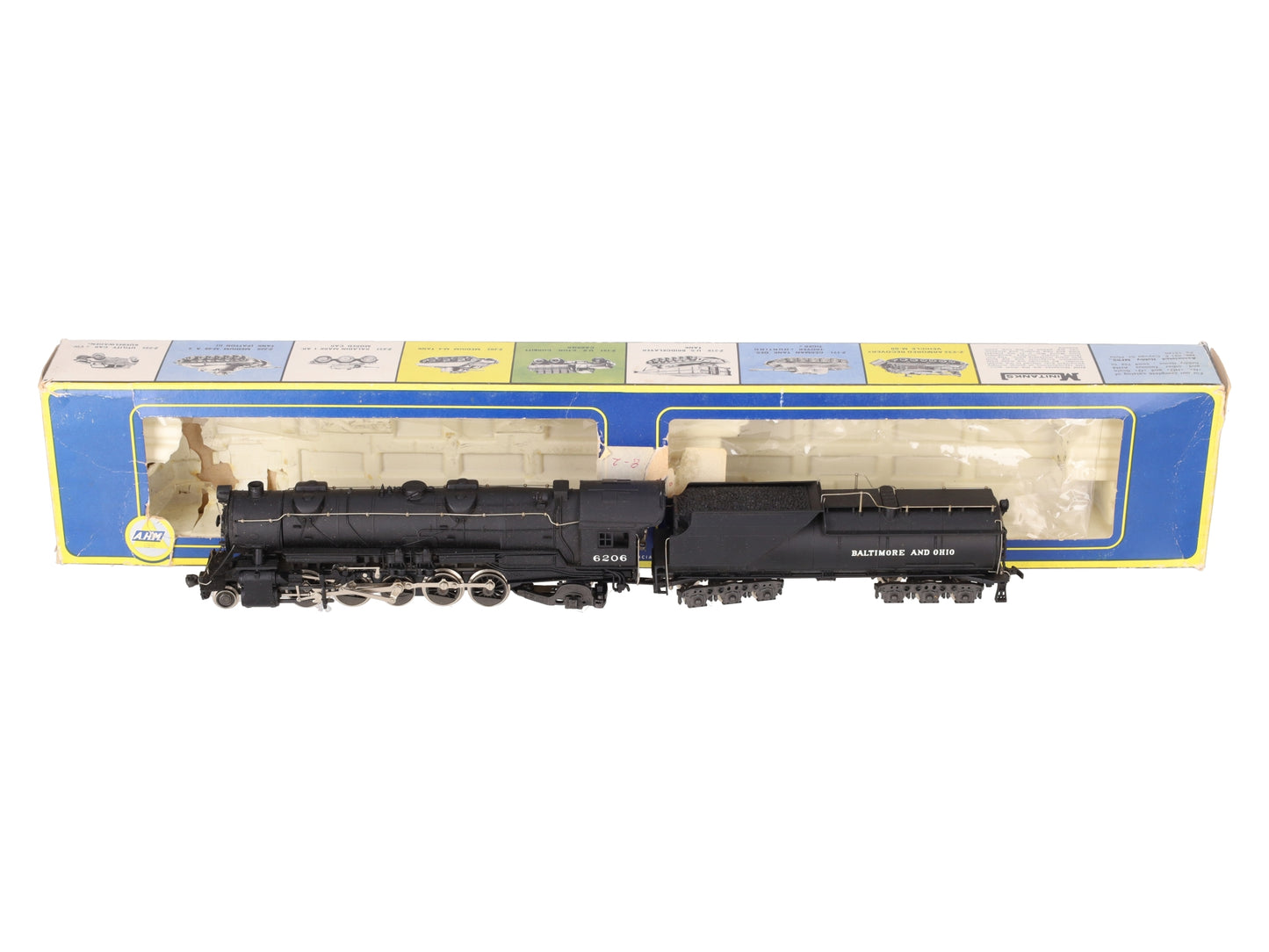 AHM 5099-B HO Scale B&O S1 Texas 2-10-2 Steam Locomotive & Tender VG/Box