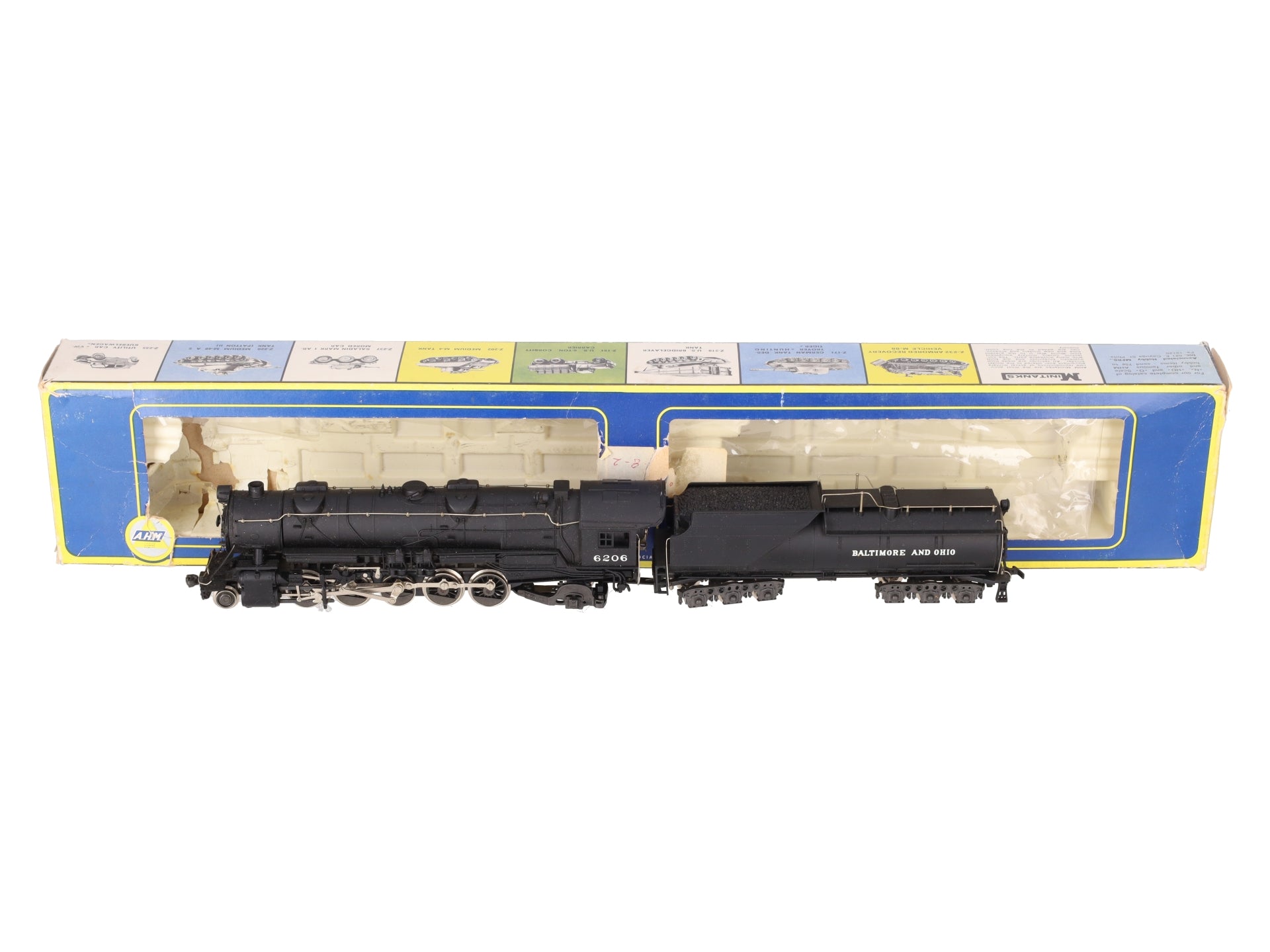 AHM 5099-B HO Scale B&O S1 Texas 2-10-2 Steam Locomotive & Tender VG/Box